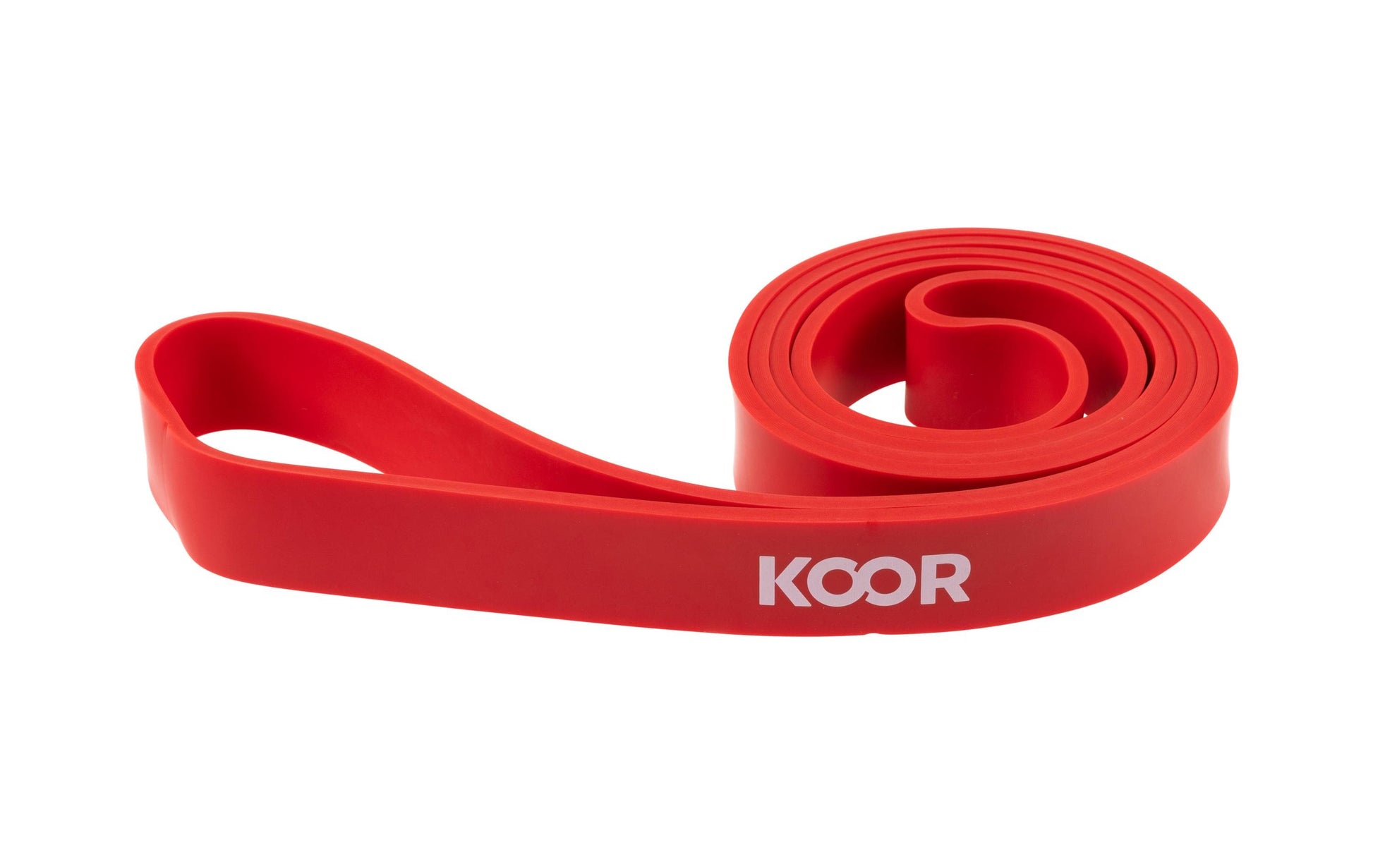 KOOR Fitnessband – sehr schwer, 35–50 kg Widerstand – 208 cm – rot – Latex