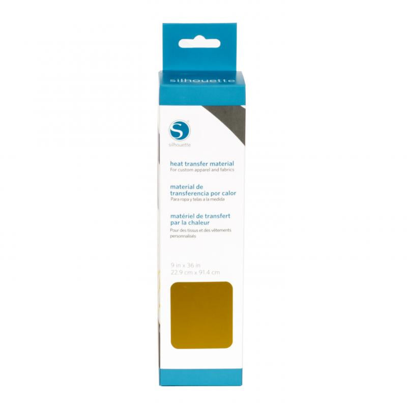 Silhouette Aufbügelfolie (HTV), Flex, Gold, Matt, 22,9 × 91,4 cm, HEAT-9SM-GLD