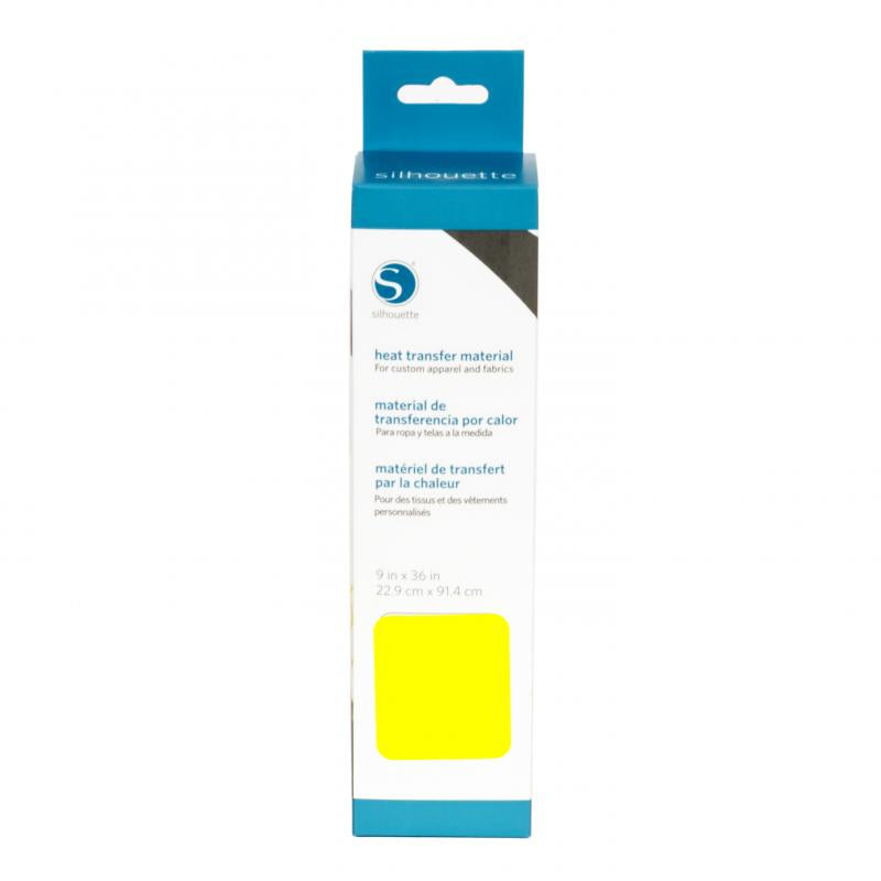 Silhouette Glatte Aufbügelfolie – Neongelb – 22,9 × 91,4 cm – Für Schneideplotter