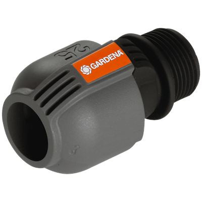 Gardena Verbinder – 25 mm × 1"-Aussengewinde, Grau, für Sprinklersystem