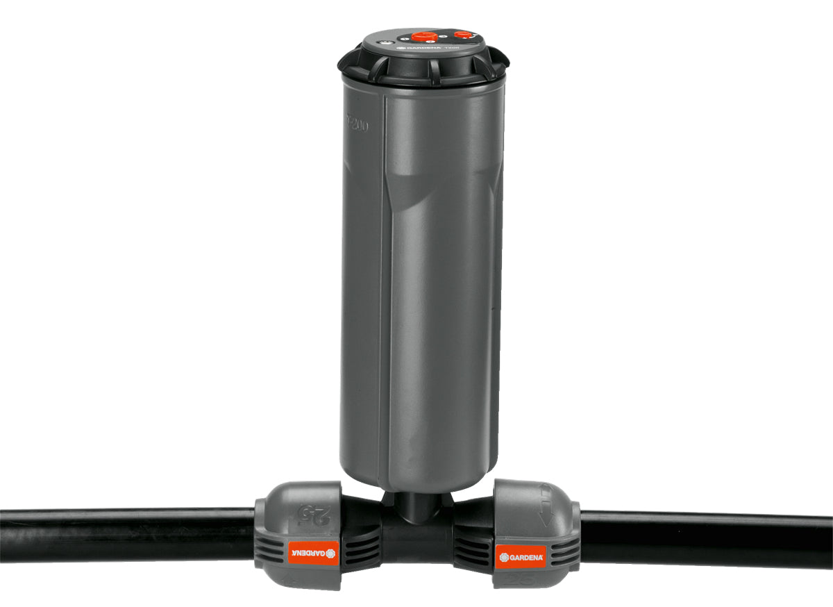 Gardena T-Stück 25 mm × 1/2″ – für Sprinklersystem – Grau, Schwarz – 2786-20