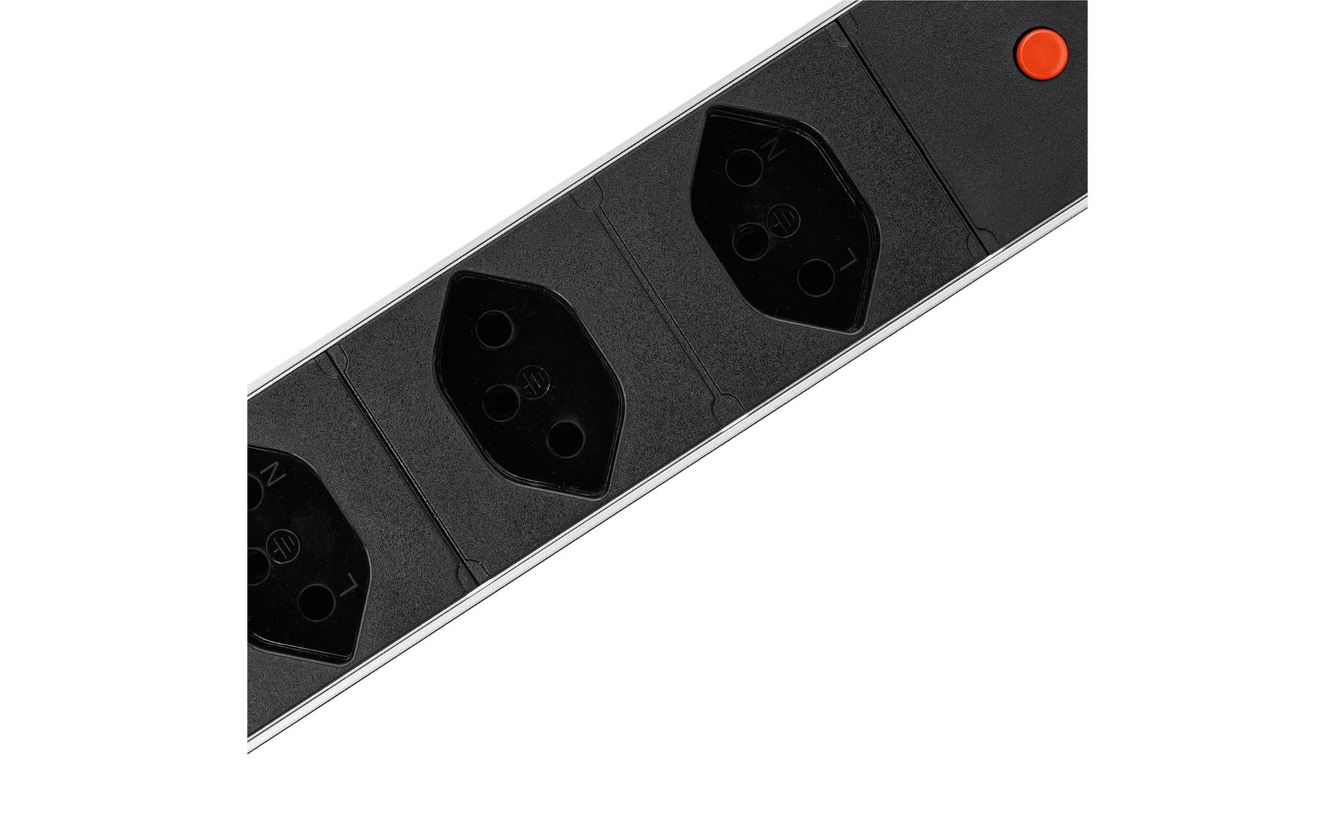 Steffen ALU Modular – Steckdosenleiste, 4× T13, ohne Schalter, 3 m, Stecker T12, IP20