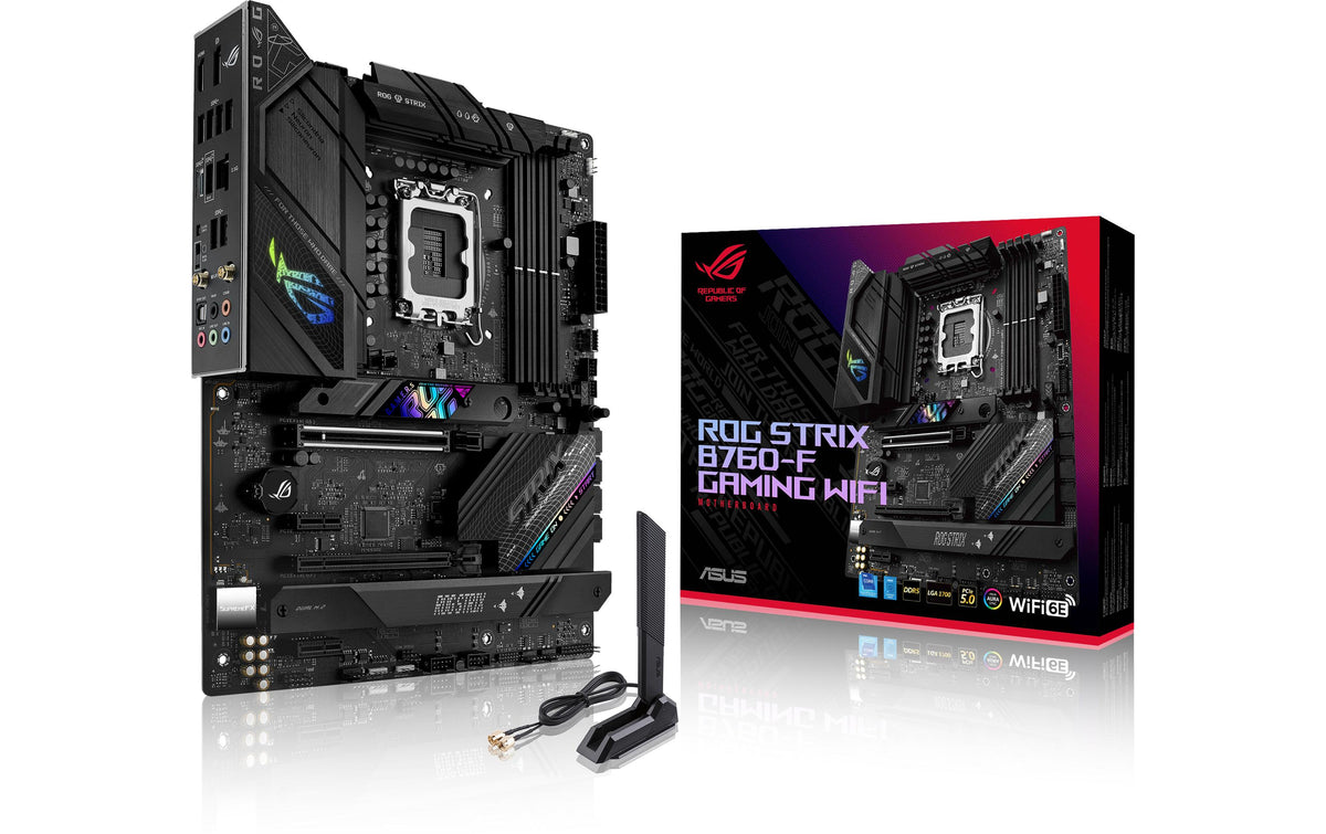ASUS ROG STRIX B760-F GAMING WIFI – Mainboard – LGA 1700, Intel B760, ATX, DDR5