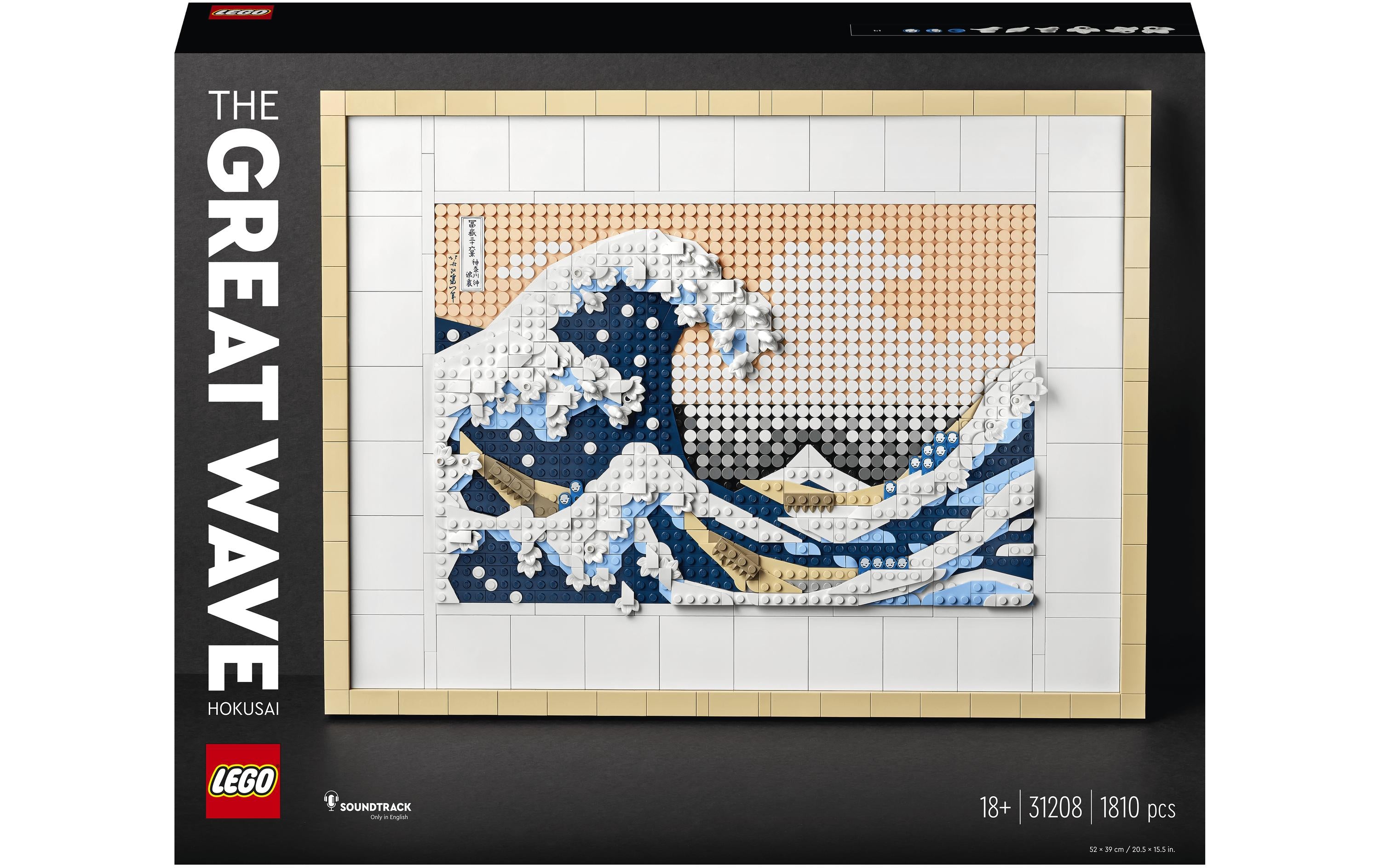 LEGO 31208 Puzzle Hokusai – Grosse Welle – 1810 Teile – 39 × 52 cm – ab 18 Jahren