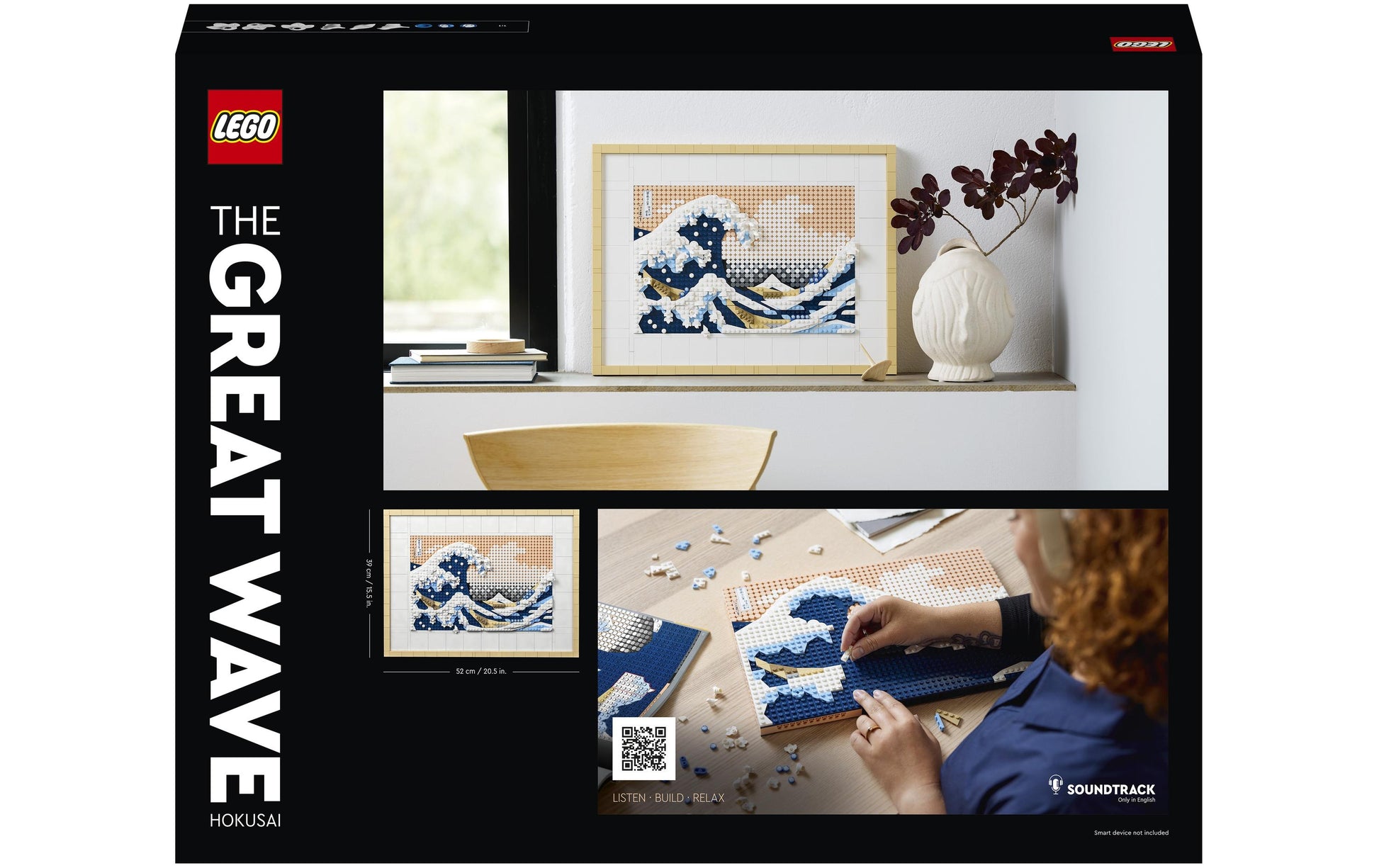 LEGO 31208 Puzzle Hokusai – Grosse Welle – 1810 Teile – 39 × 52 cm – ab 18 Jahren