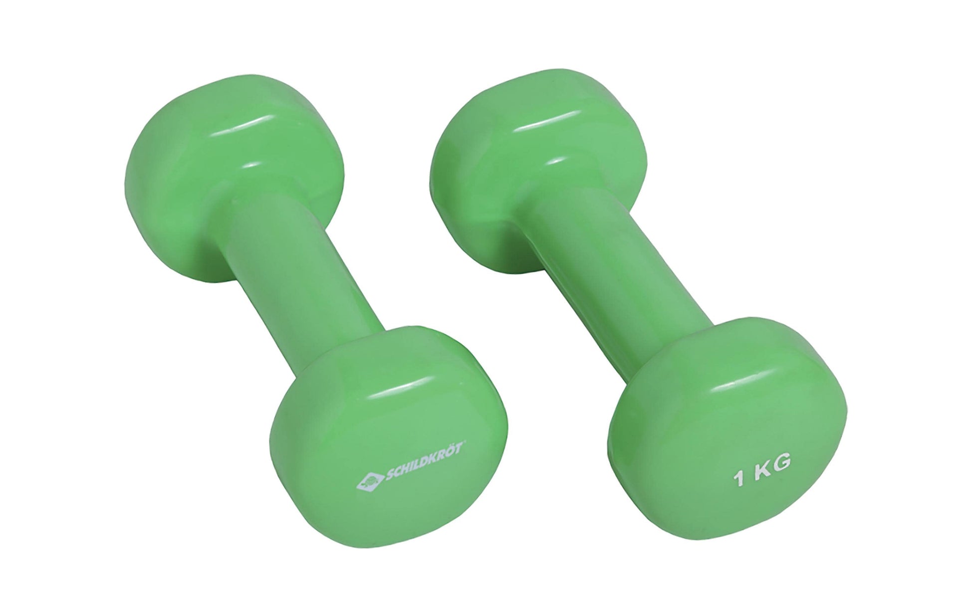 Schildkröt Fitness Kurzhantel-Set, 1 kg pro Hantel – Grün – 2er-Set