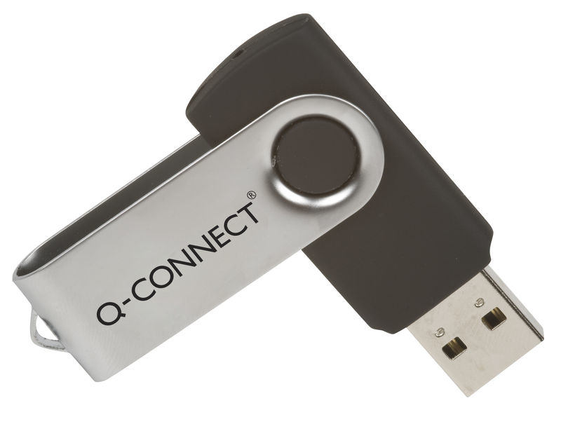 Q-CONNECT USB-Stick – 8 GB, USB 2.0, drehbarer Verschluss