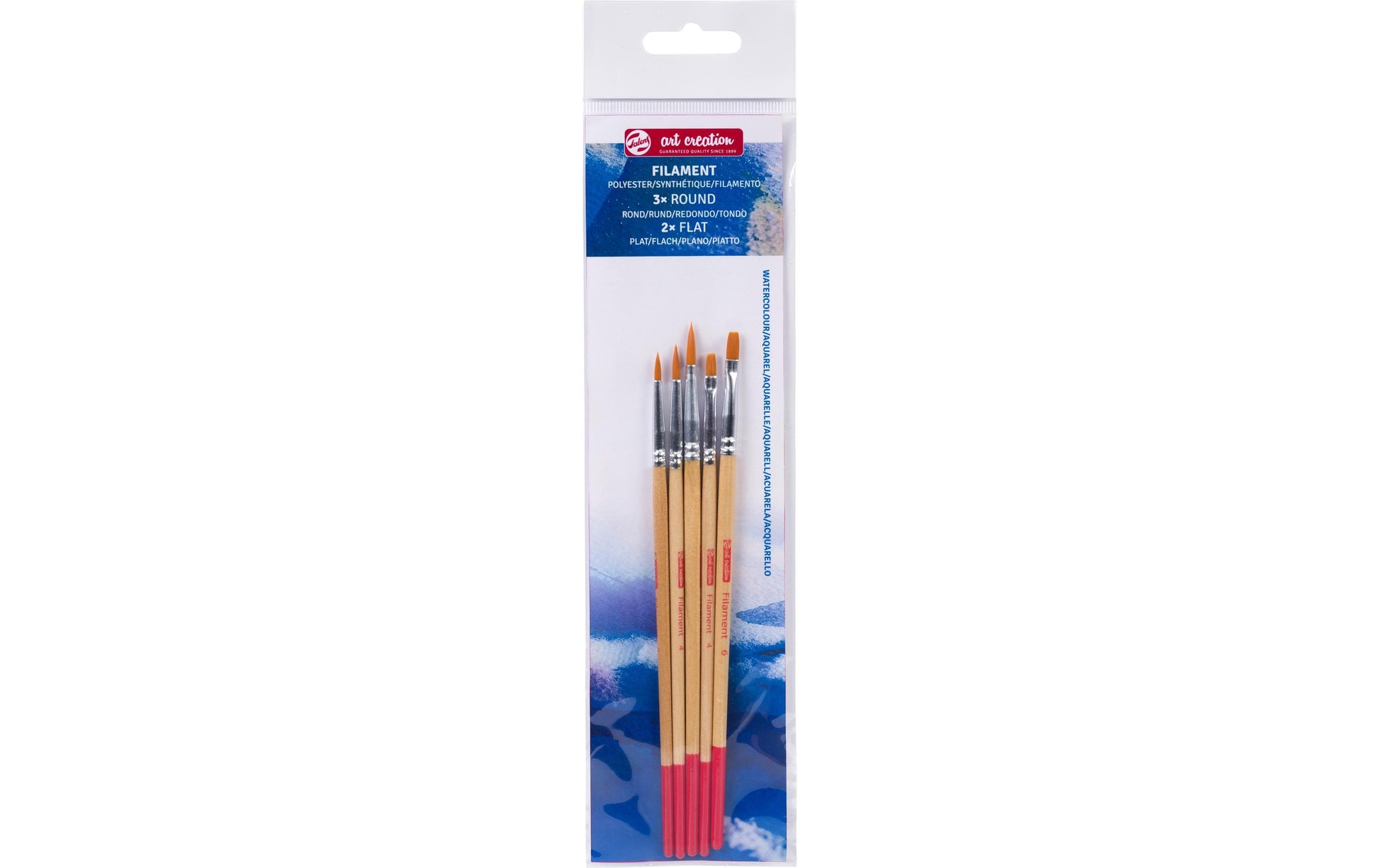 Talens Pinsel-Set – sortiert, Polyester, Grössen 2/4/6, 5er-Set, für Acrylfarben