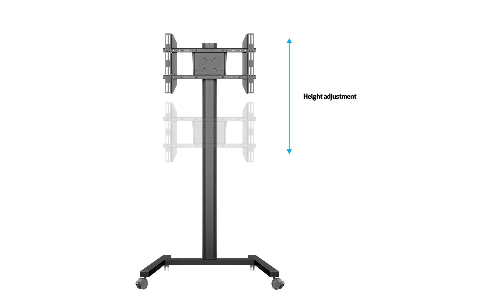 Multibrackets 180 S – Displayständer, fix, höhenverstellbar, für 44", VESA 75×75, bis 50 kg, schwarz