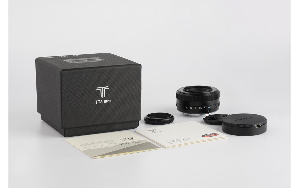 TTArtisan AF2728-X-B Objektiv – 27 mm f/2.8 – für Fujifilm X-Mount (APS-C) – 39 mm Filter – Schwarz