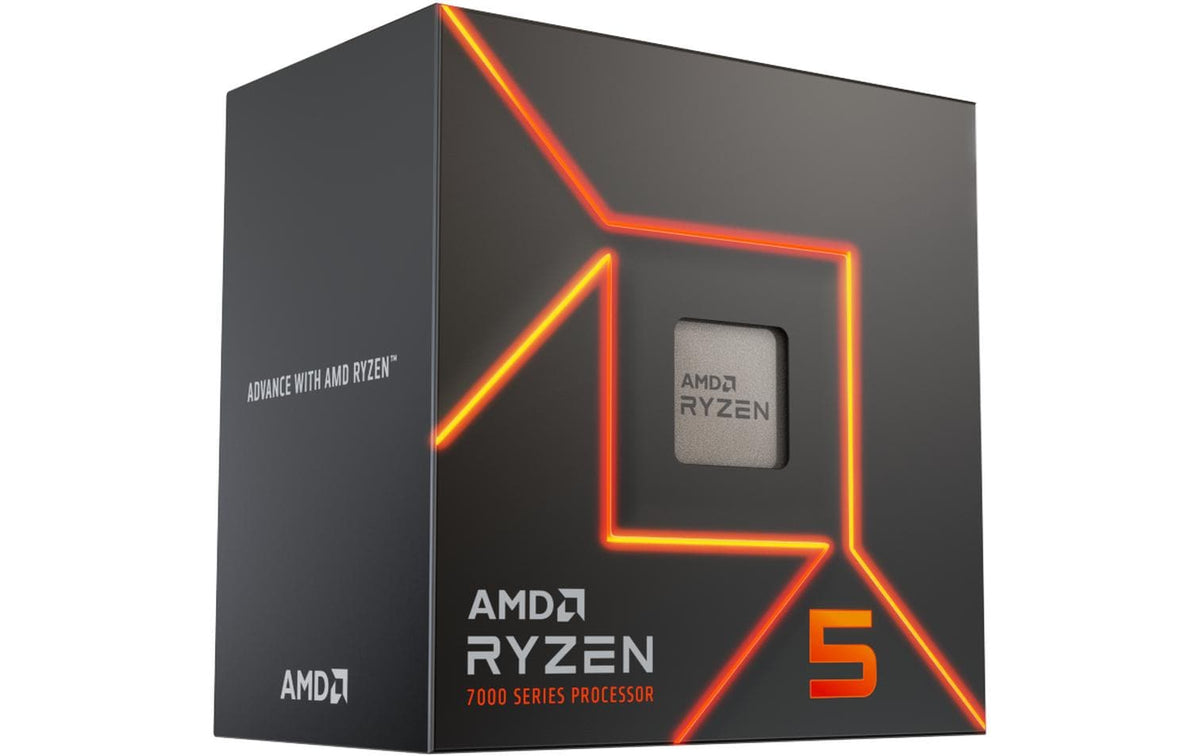 AMD Ryzen 5 7600 – Sockel AM5, 6 Kerne/12 Threads, Box mit Kühler