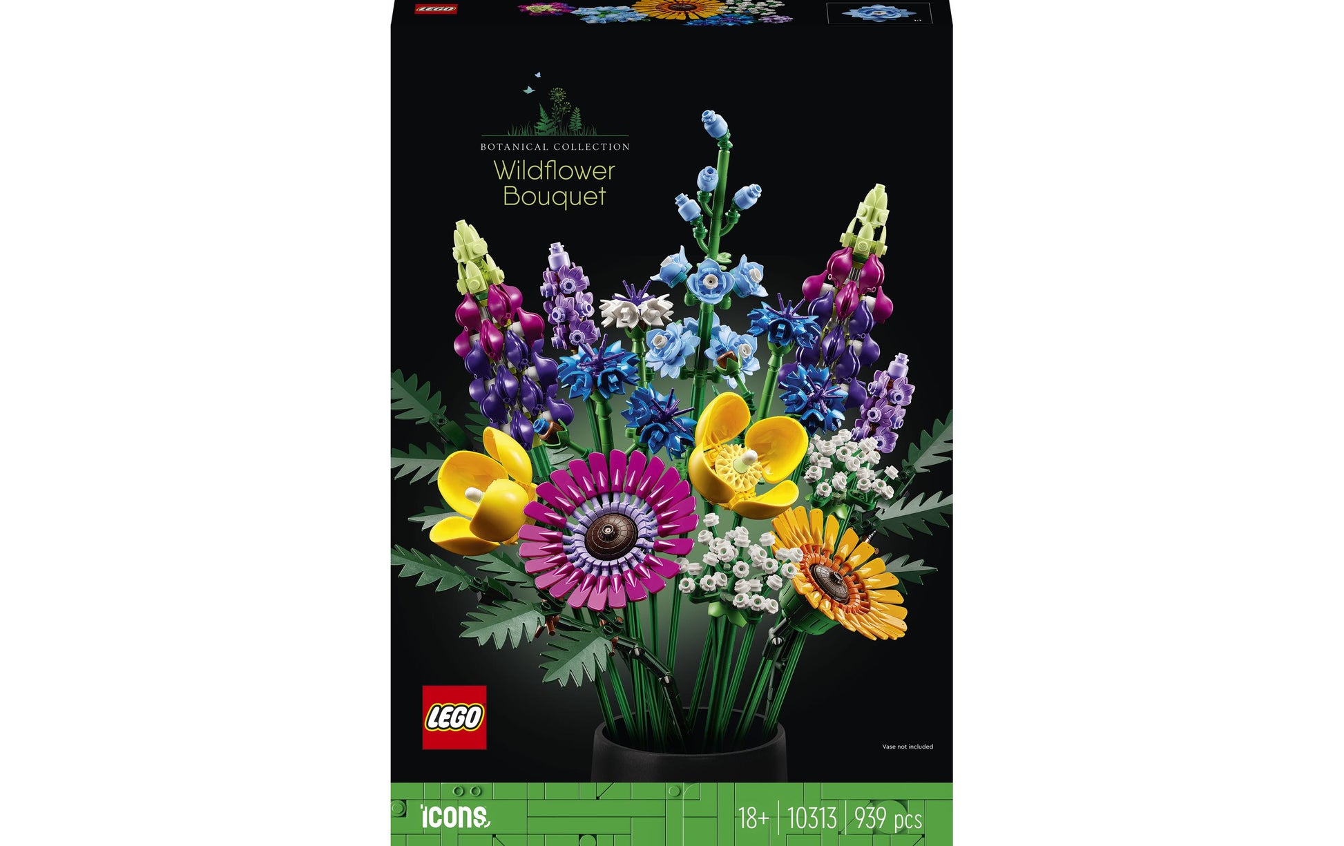 LEGO Botanical Collection 10313 3D Puzzle – Wildblumenstrauss – 939 Teile – ab 18 Jahren
