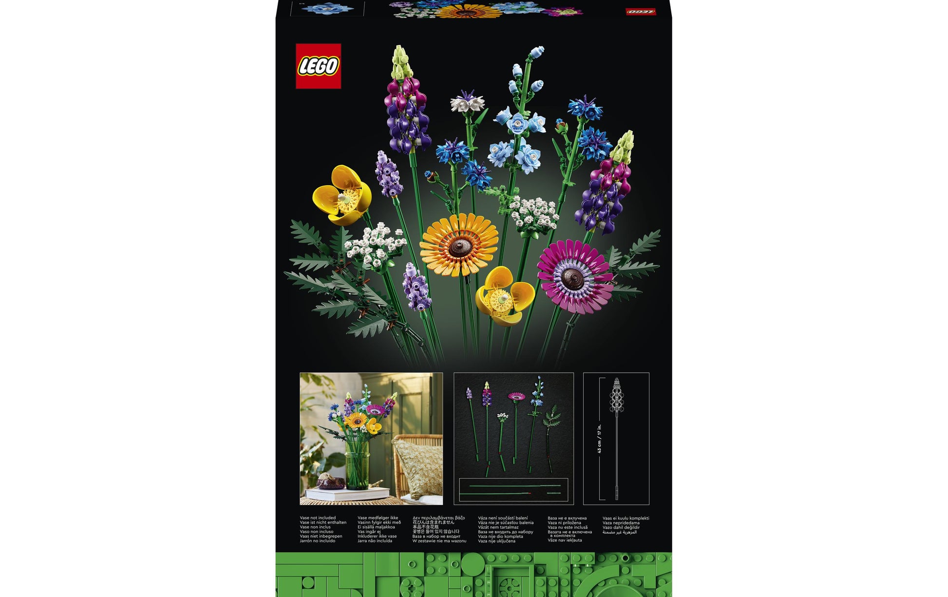 LEGO Botanical Collection 10313 3D Puzzle – Wildblumenstrauss – 939 Teile – ab 18 Jahren