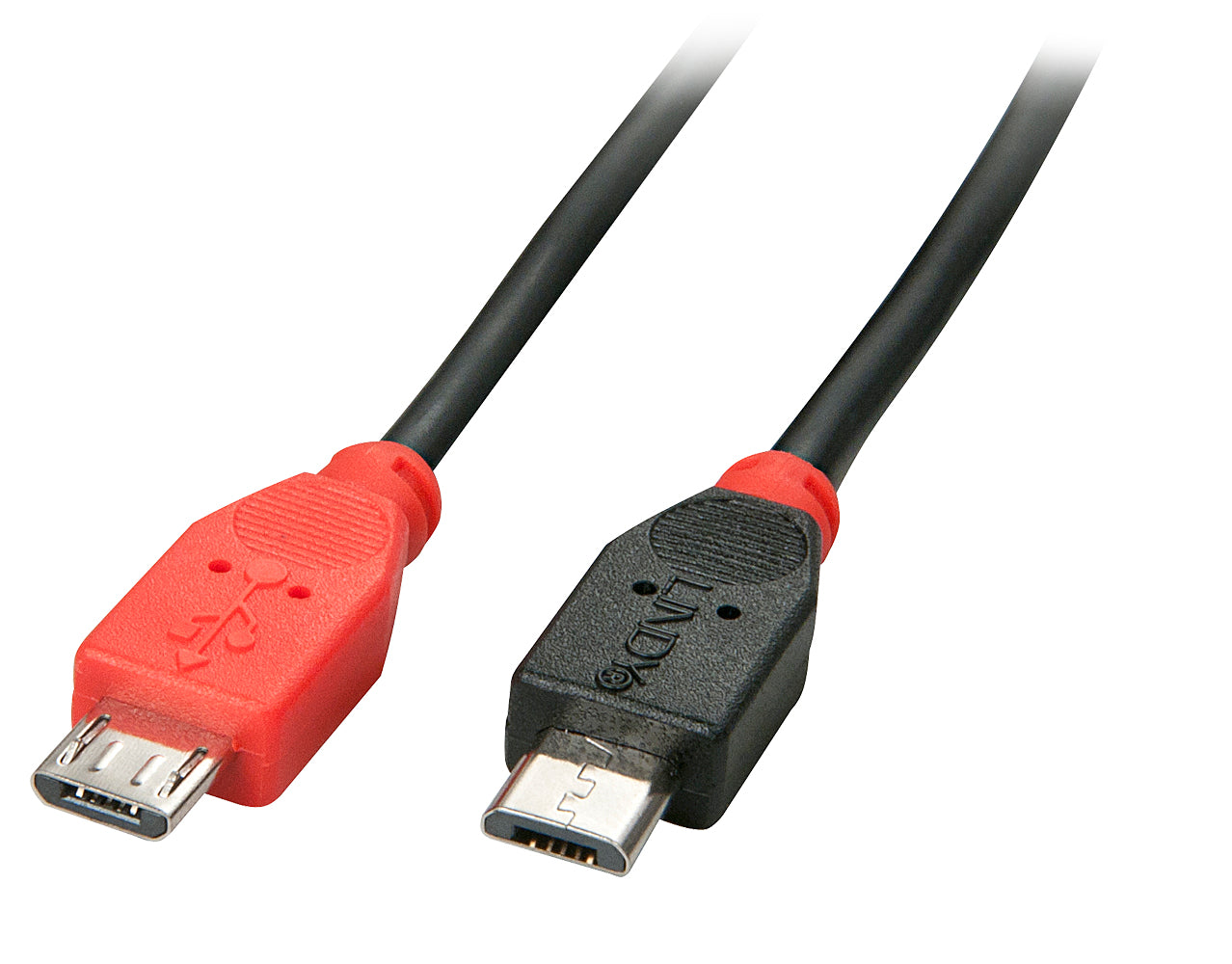 Lindy USB Micro-B auf USB Micro-B Kabel – USB 2.0 (480 Mbit/s) – 2 m – Schwarz