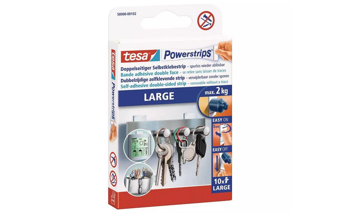 Tesa Powerstrips Haftpunkte hochbelastbar – 30 Stk., weiss