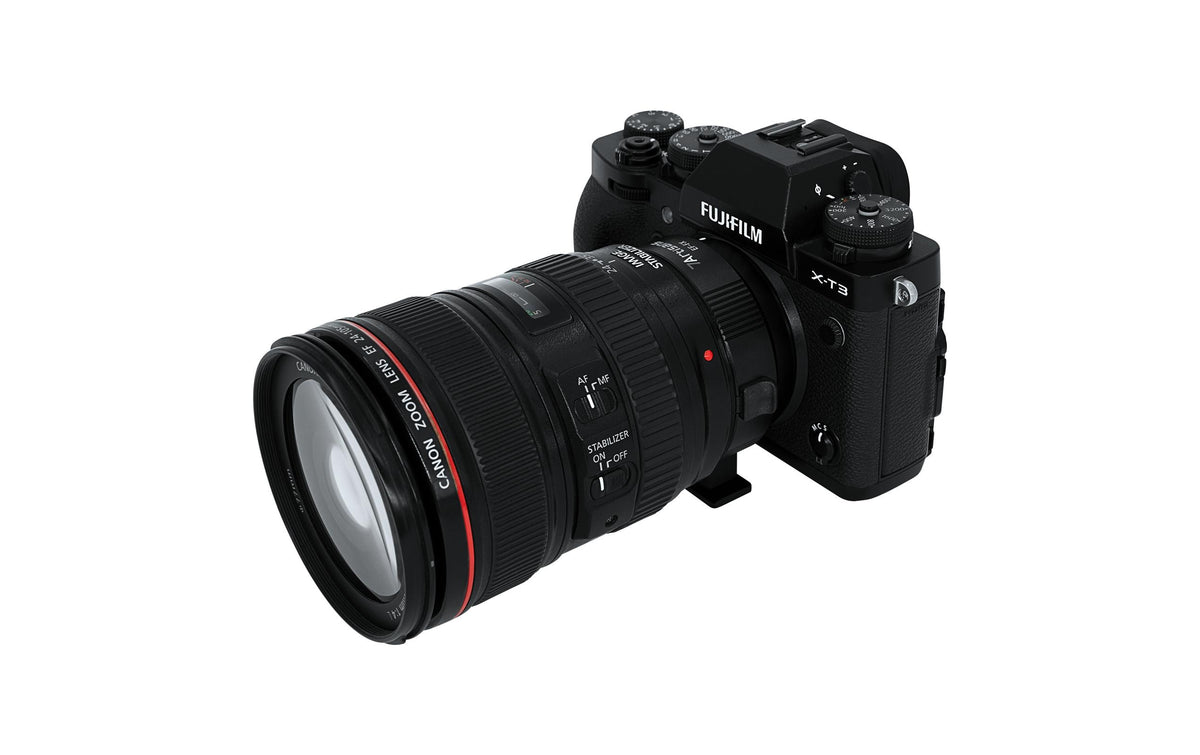 7Artisans EF-FX Autofokus-Adapter – für Canon EF-Objektive an Fujifilm FX-Kameras – Schwarz