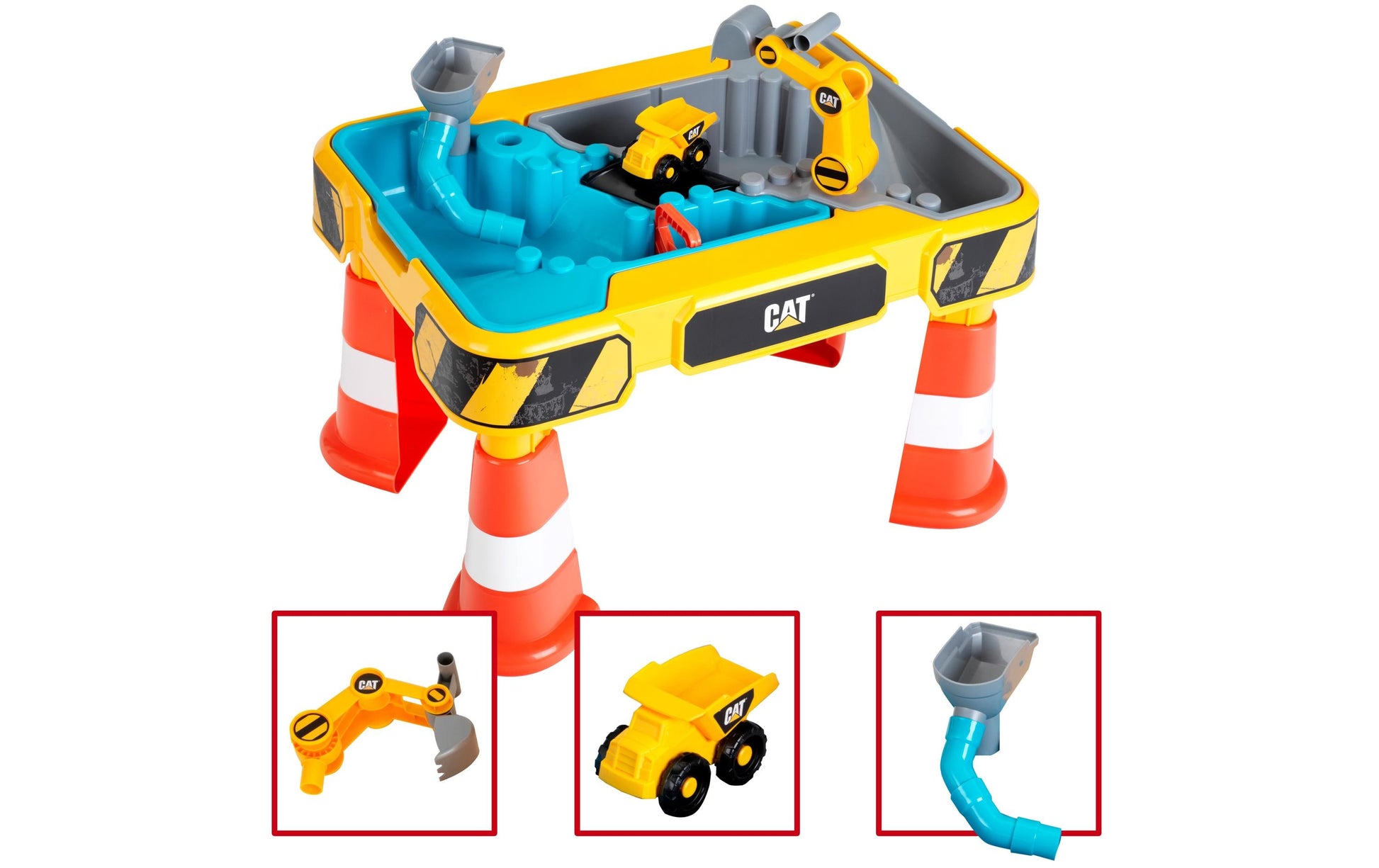 Theo Klein Sand- und Wasser-Spieltisch – Caterpillar – 40 × 48 × 64 cm – ab 1,5 J. – Kunststoff, mehrfarbig