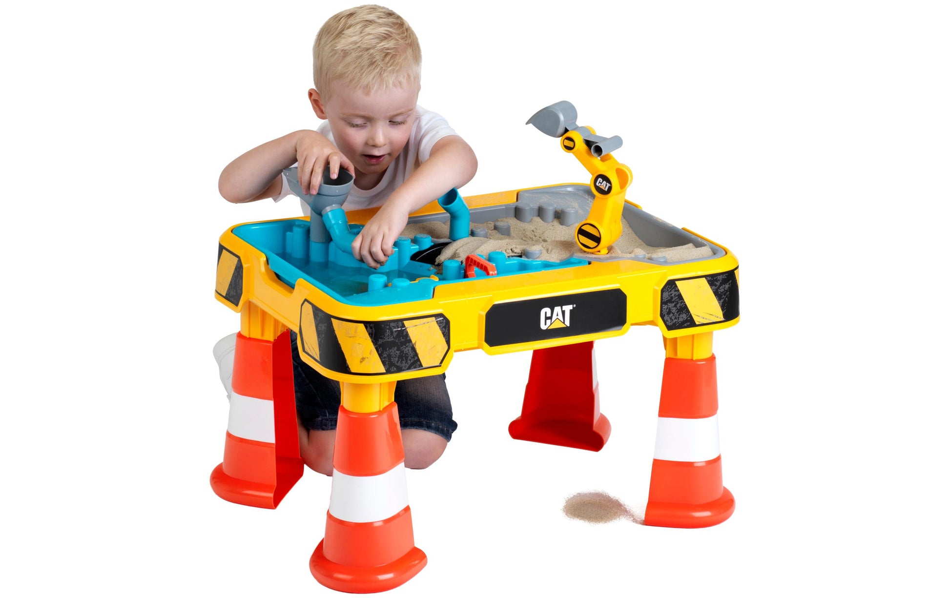 Theo Klein Sand- und Wasser-Spieltisch – Caterpillar – 40 × 48 × 64 cm – ab 1,5 J. – Kunststoff, mehrfarbig
