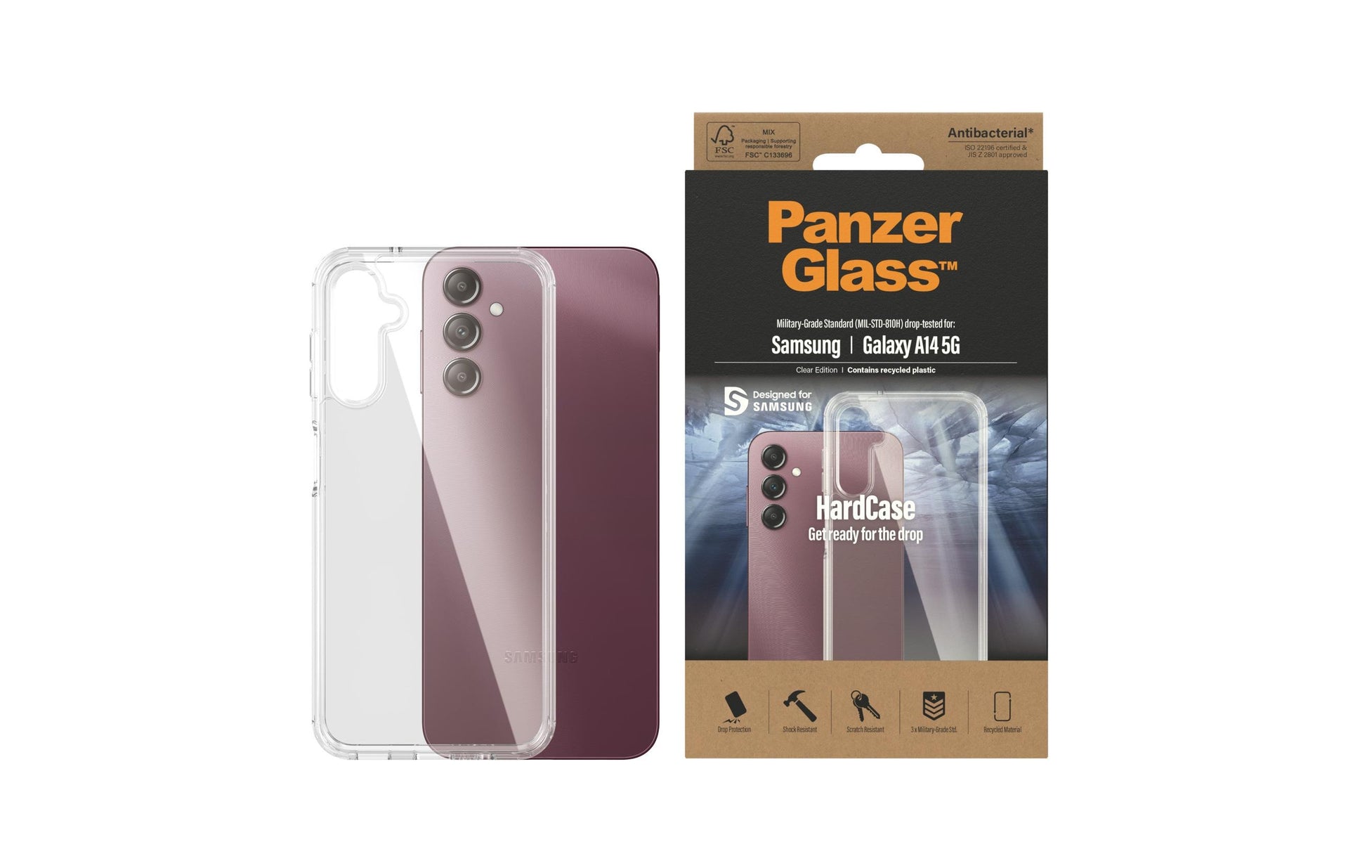 PanzerGlass Backcover – für Samsung Galaxy A14/A14 5G, PC, Transparent