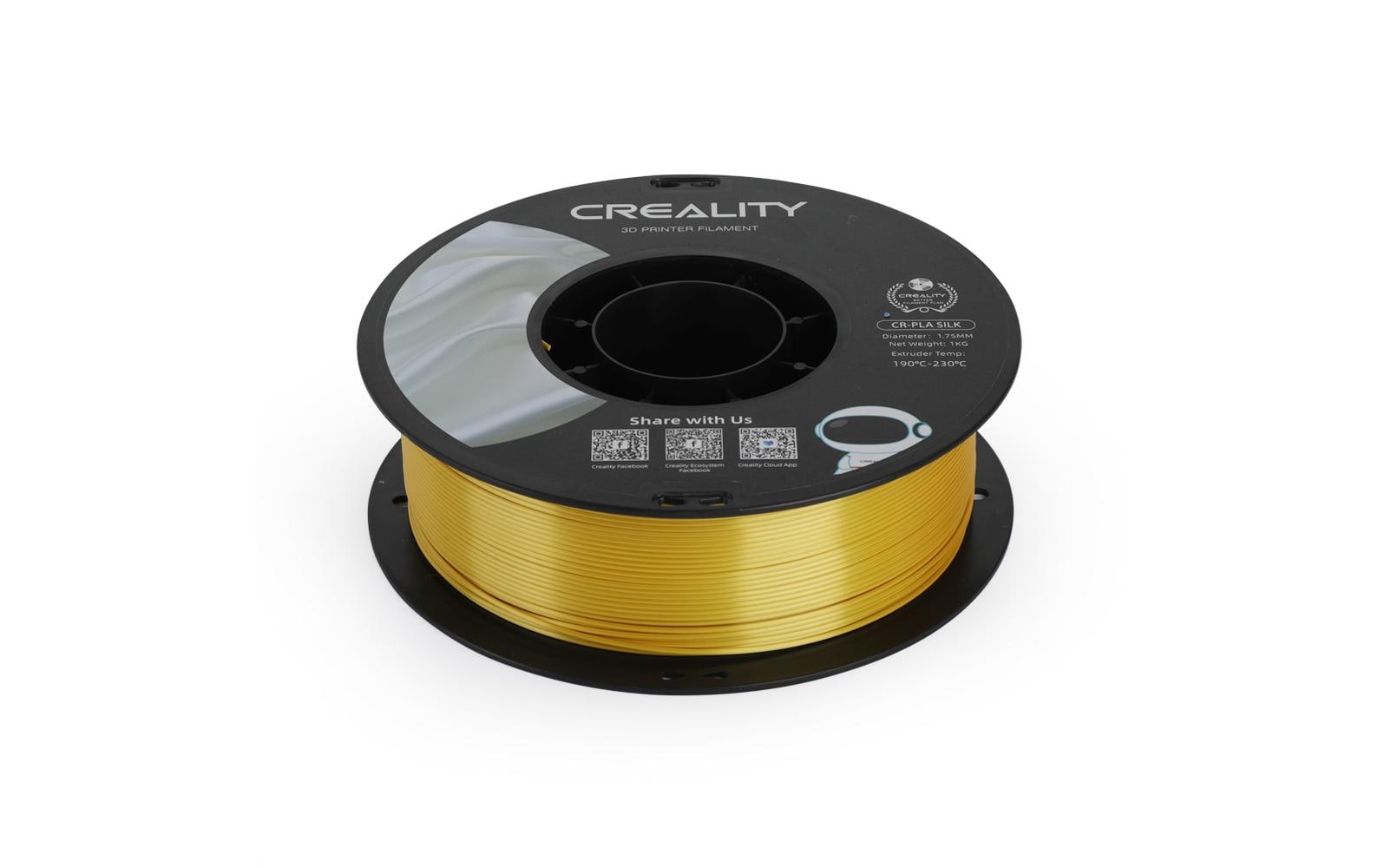 Creality 3D-Drucker-Filament Silk PLA 1,75 mm Gold, 1 kg – für FDM-3D-Drucker