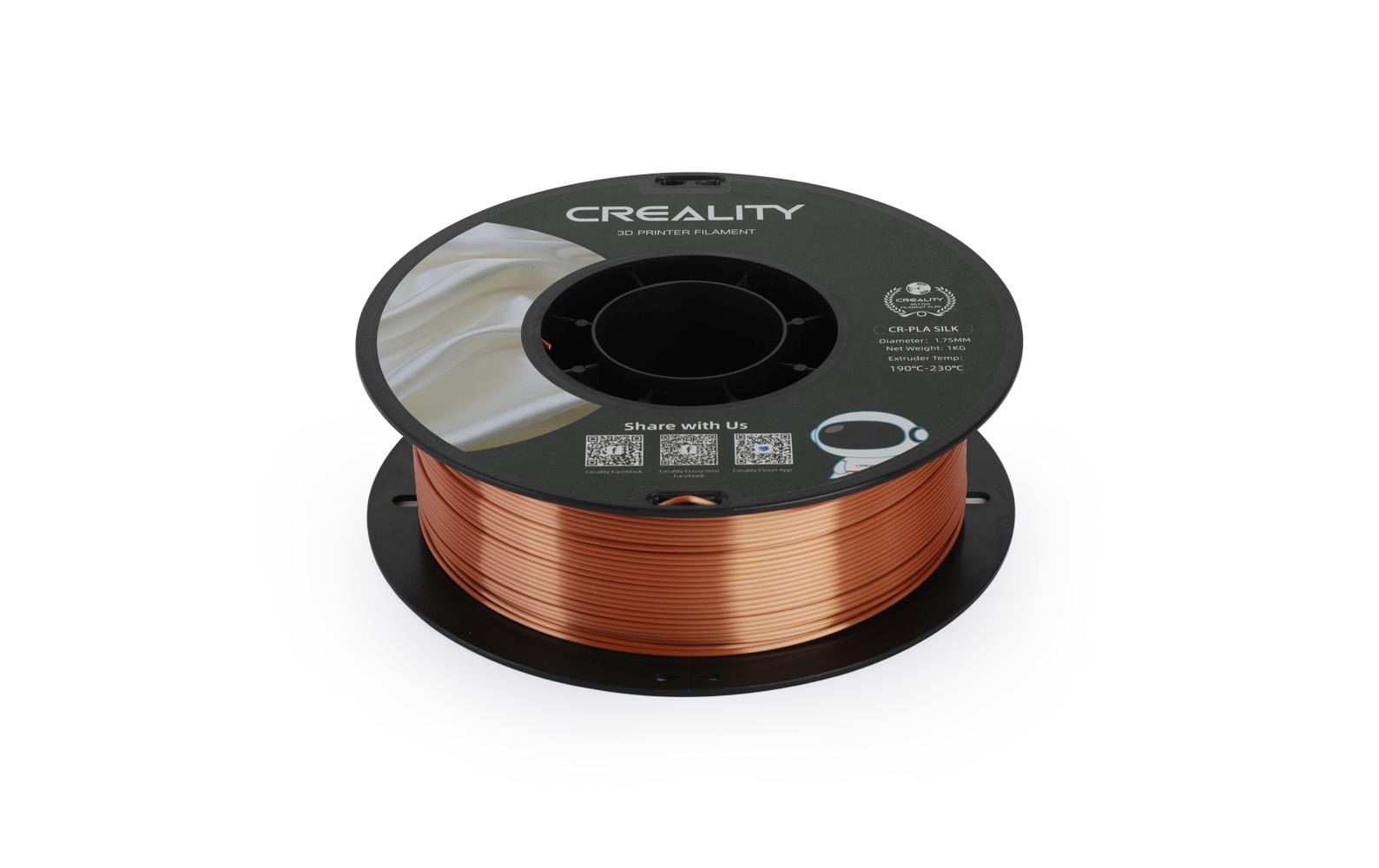 Creality 3D-Drucker-Filament Seide PLA 1,75 mm Kupfer, 1 kg