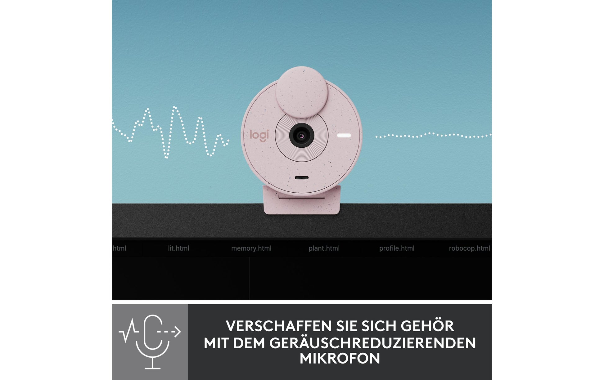 Logitech BRIO 300 – Webcam – Full HD 1080p, Rosa