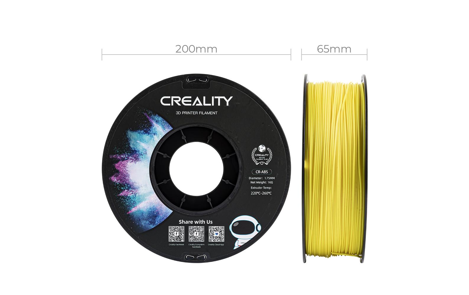 Creality 3D-Drucker-Filament ABS 1,75 mm Gelb, 1 kg – für Creality 3D