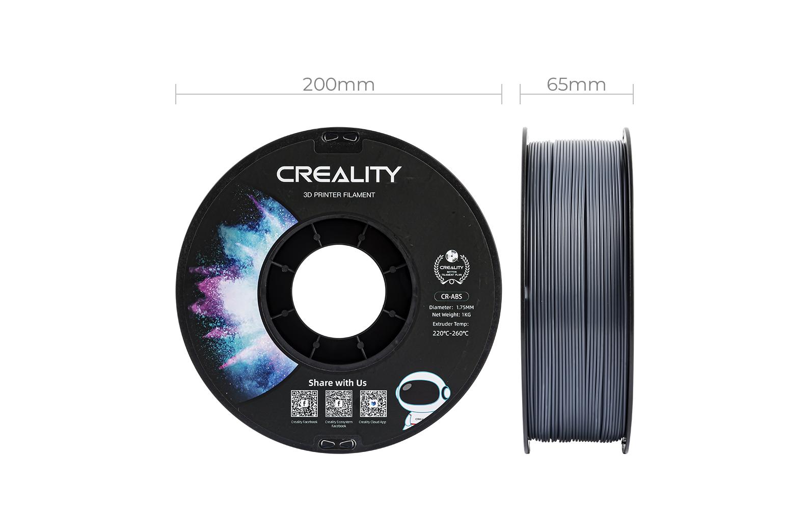 Creality 3D-Drucker-Filament ABS 1,75 mm Grau, 1 kg