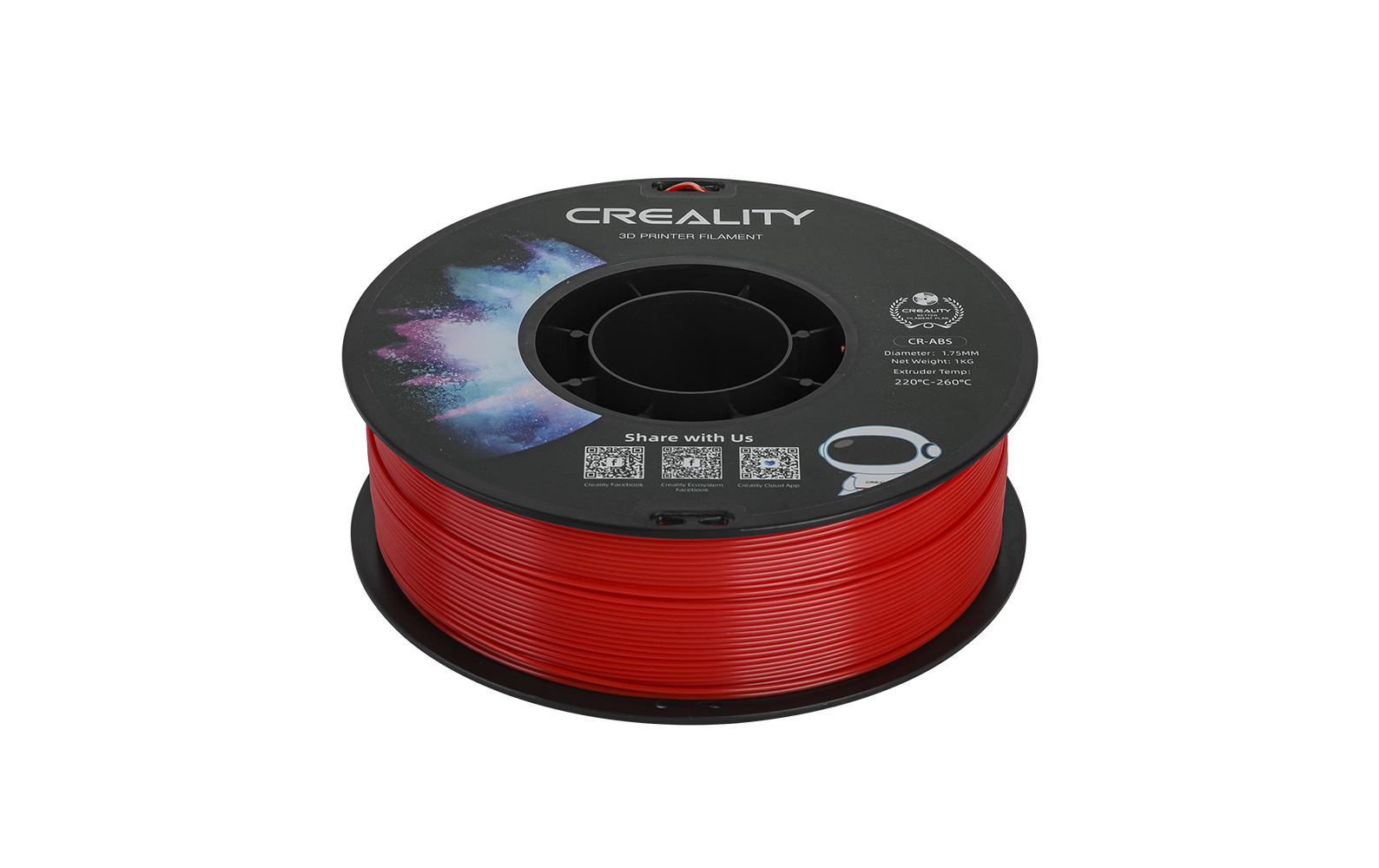 Creality 3D-Drucker-Filament ABS 1,75 mm Rot, 1 kg – für Creality 3D