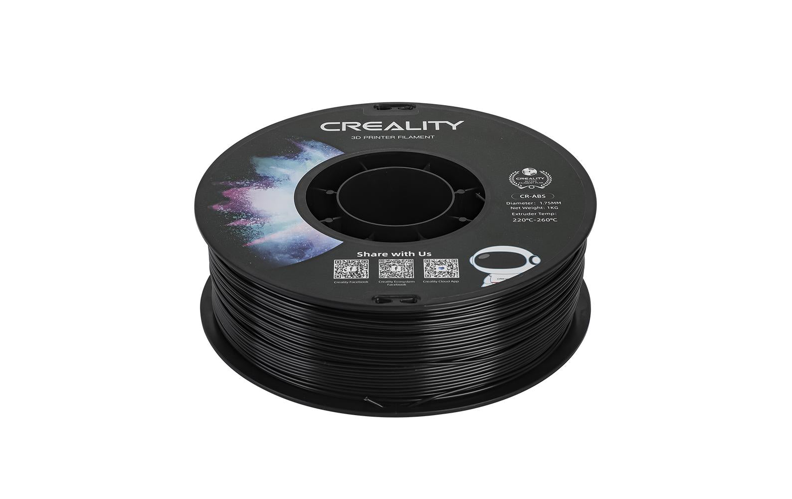 Creality 3D-Drucker-Filament ABS 1,75 mm Schwarz, 1 kg – für Creality 3D