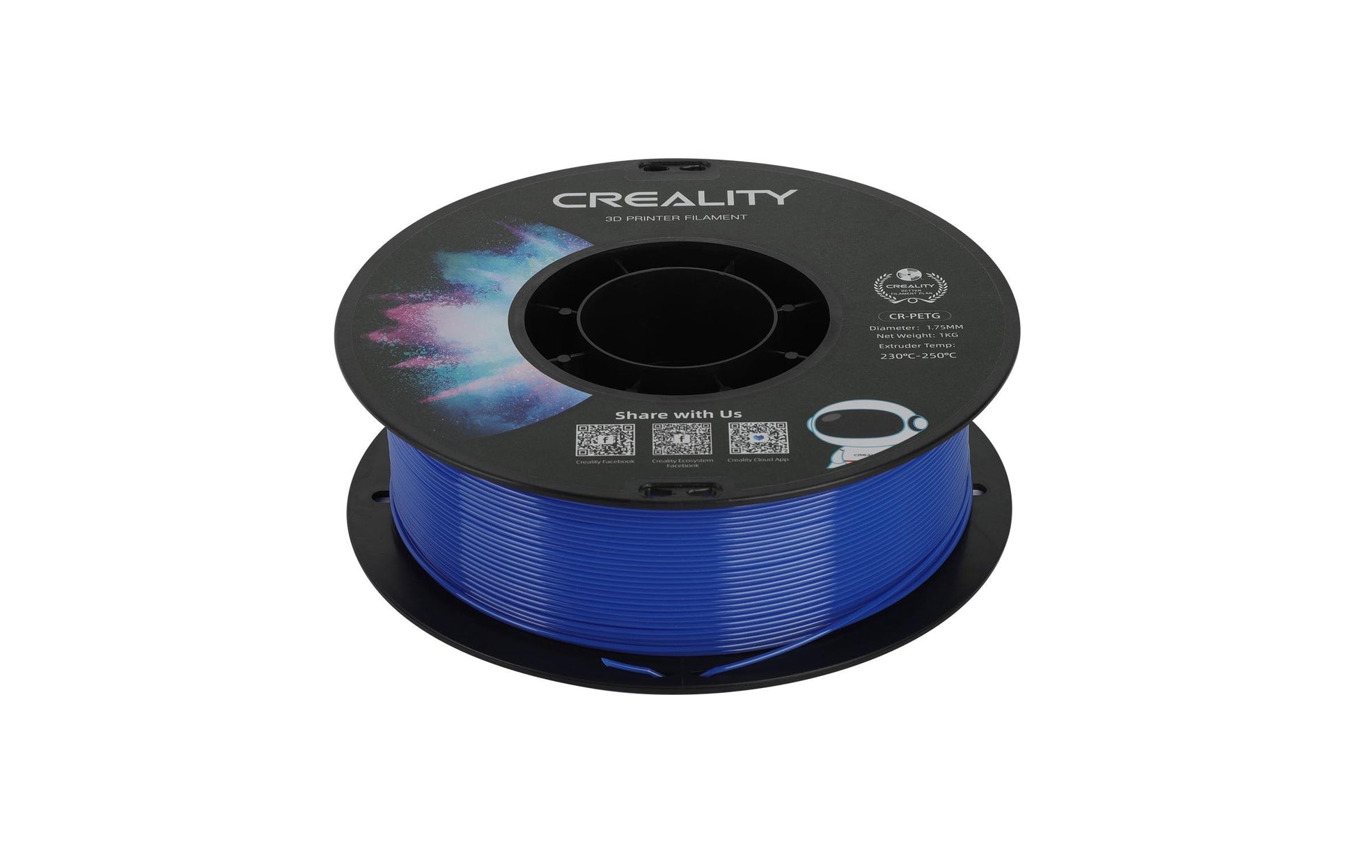 Creality 3D-Drucker-Filament PETG 1,75 mm Blau, 1 kg – für FDM-3D-Drucker
