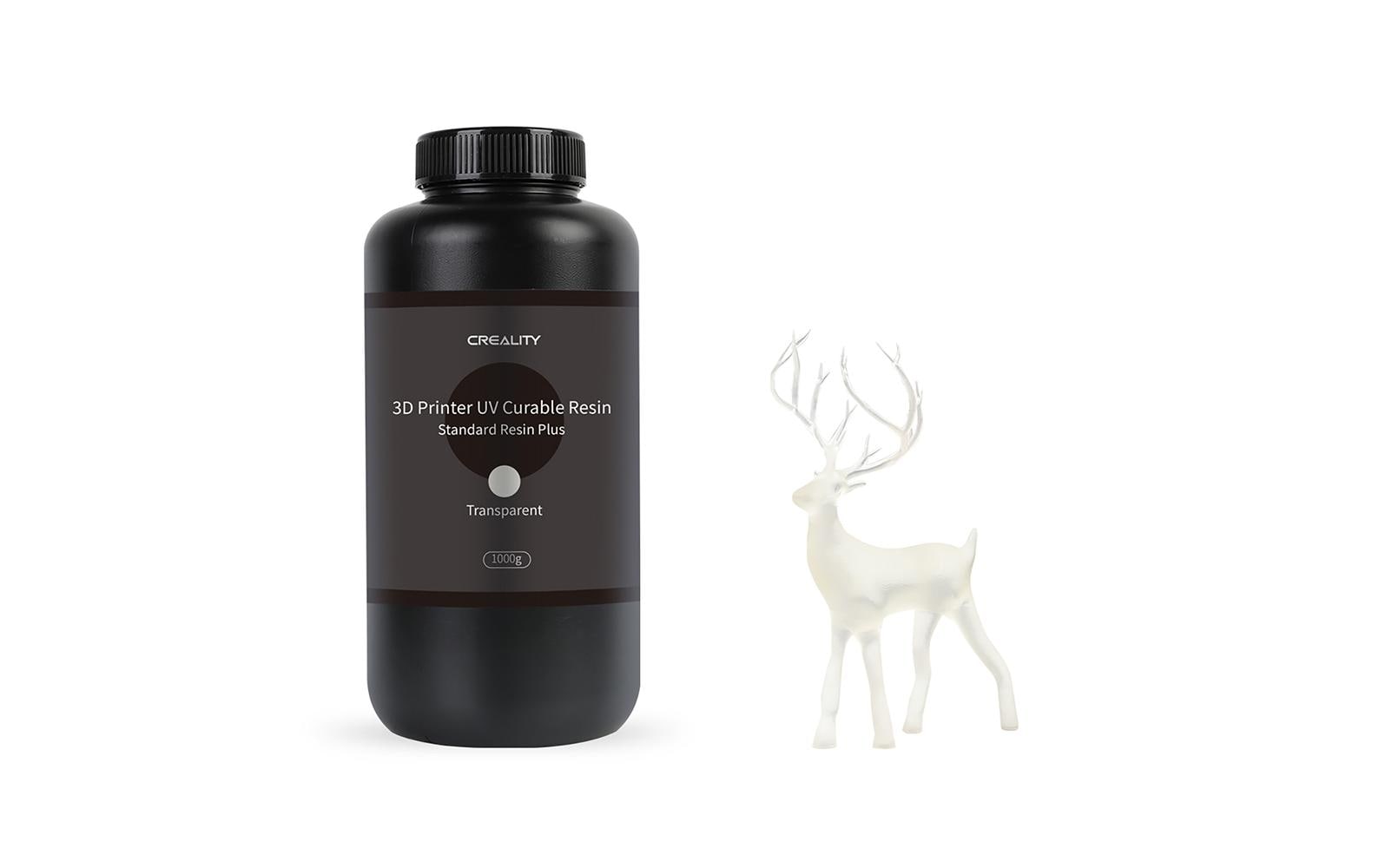 Creality 3D 3D-Drucker-Harz Transparent, matt, 1 kg – für DLP- und SLA-3D-Drucker