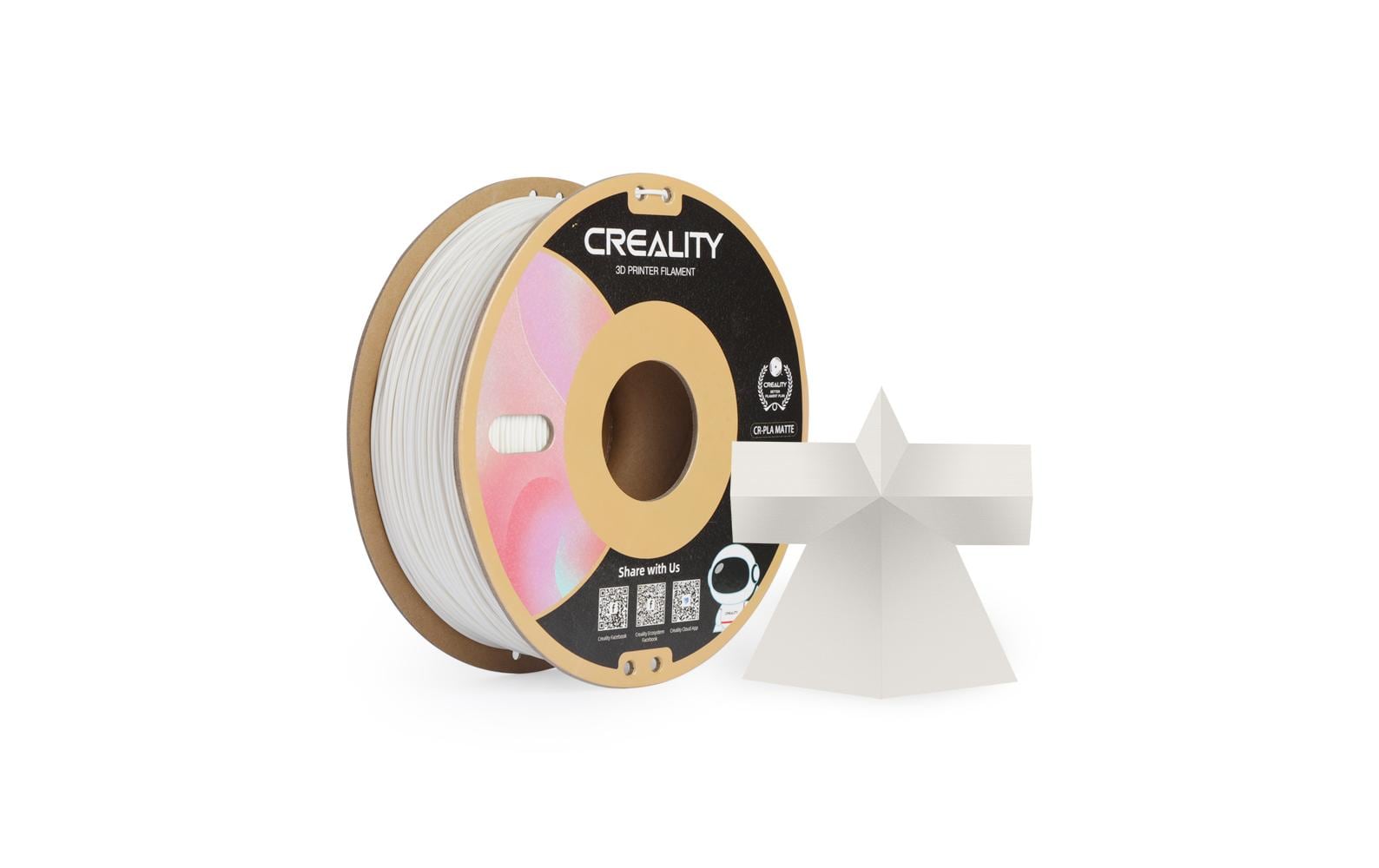 Creality 3D-Drucker-Filament PLA 1,75 mm, Weiss, 1 kg – für Creality 3D
