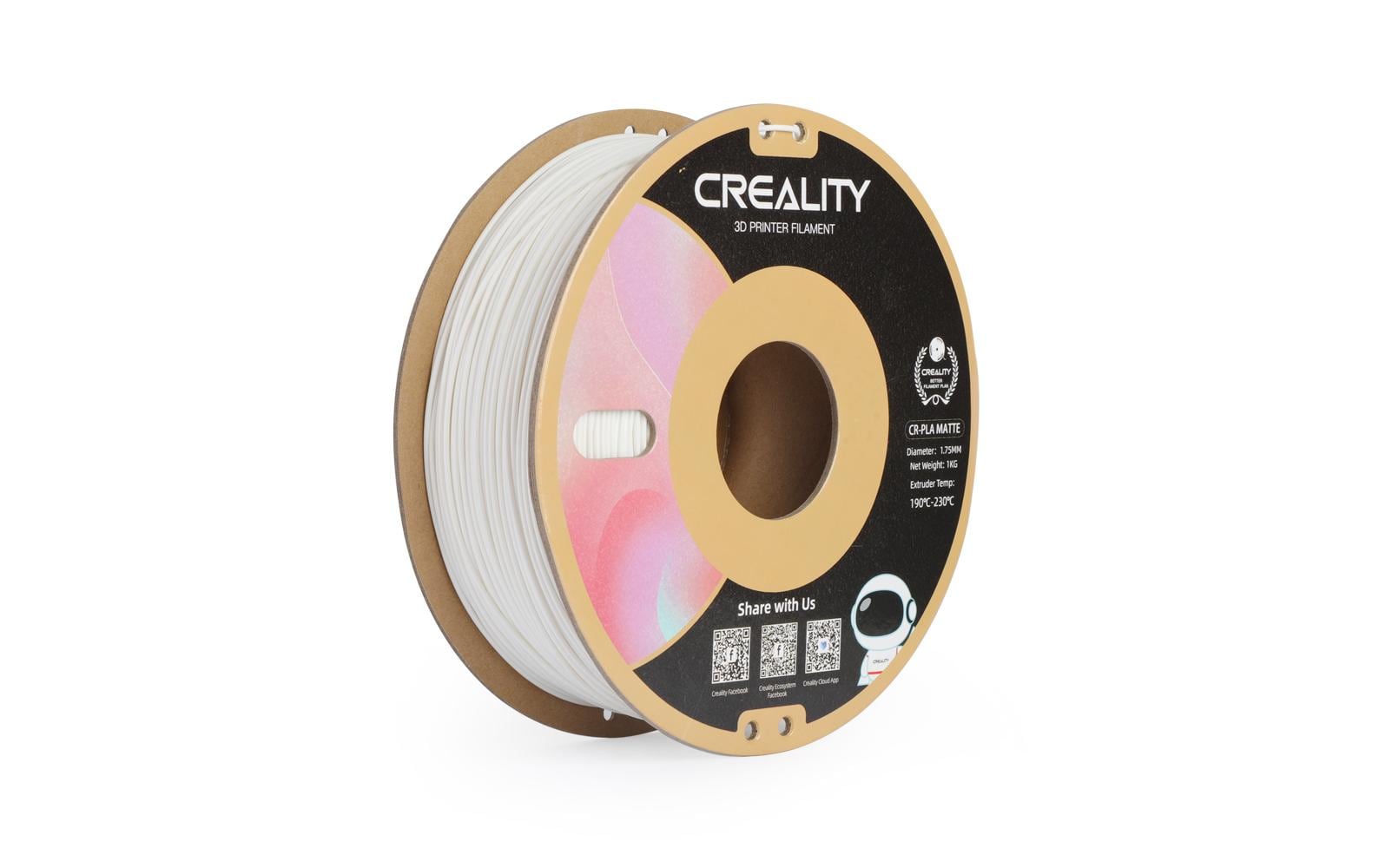 Creality 3D-Drucker-Filament PLA 1,75 mm, Weiss, 1 kg – für Creality 3D