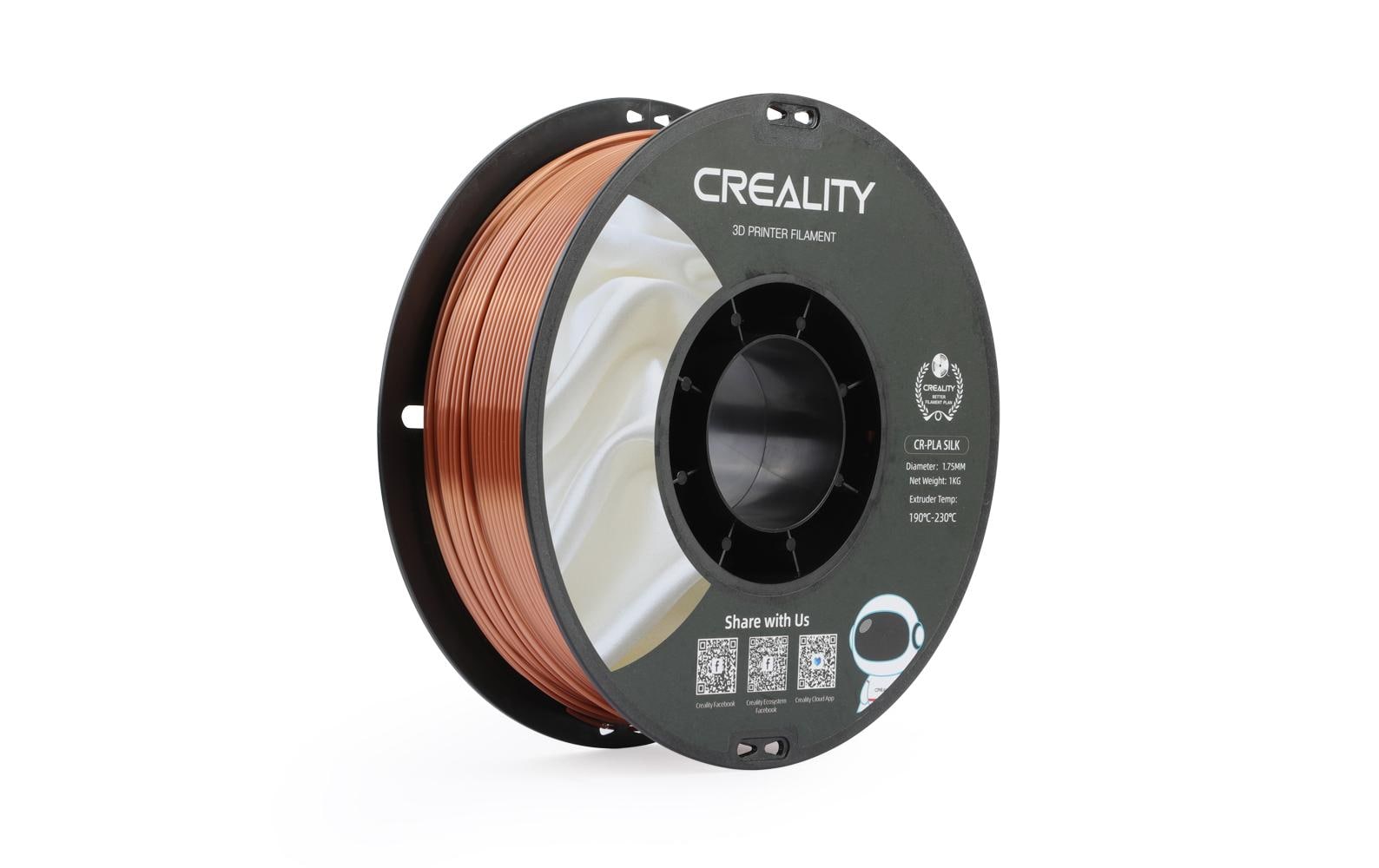 Creality 3D-Drucker-Filament Seide PLA 1,75 mm Kupfer, 1 kg