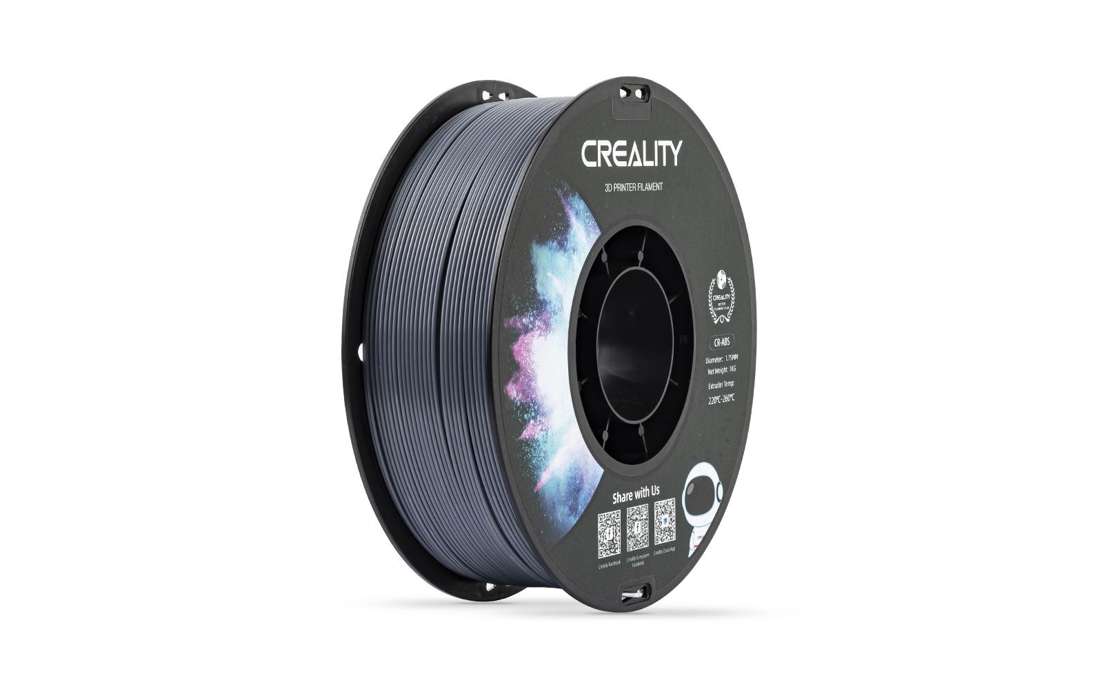 Creality 3D-Drucker-Filament ABS 1,75 mm Grau, 1 kg