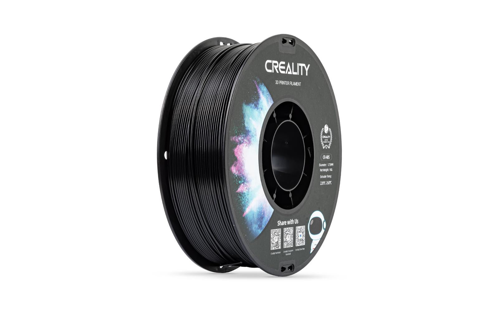Creality 3D-Drucker-Filament ABS 1,75 mm Schwarz, 1 kg – für Creality 3D