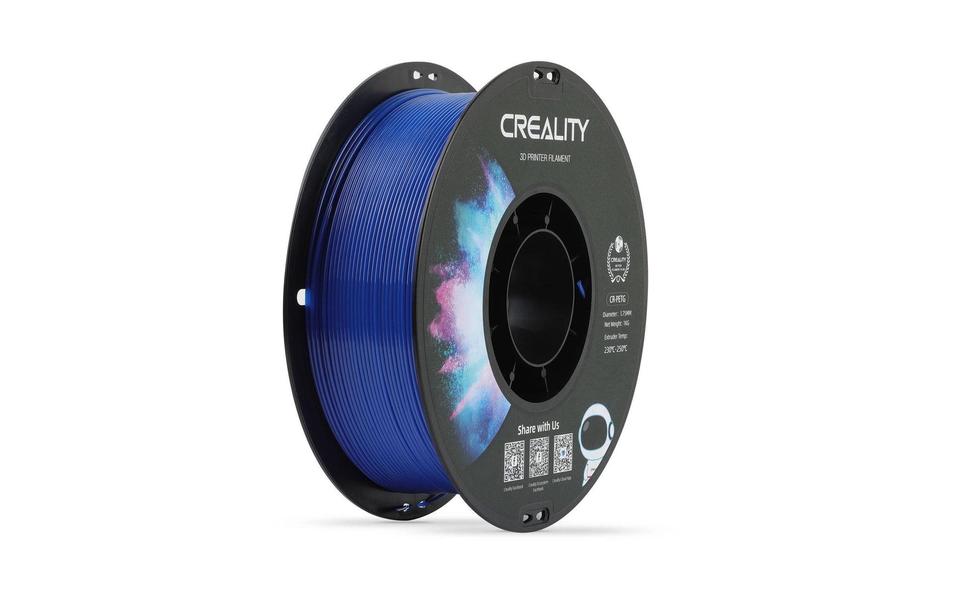 Creality 3D-Drucker-Filament PETG 1,75 mm Blau, 1 kg – für FDM-3D-Drucker