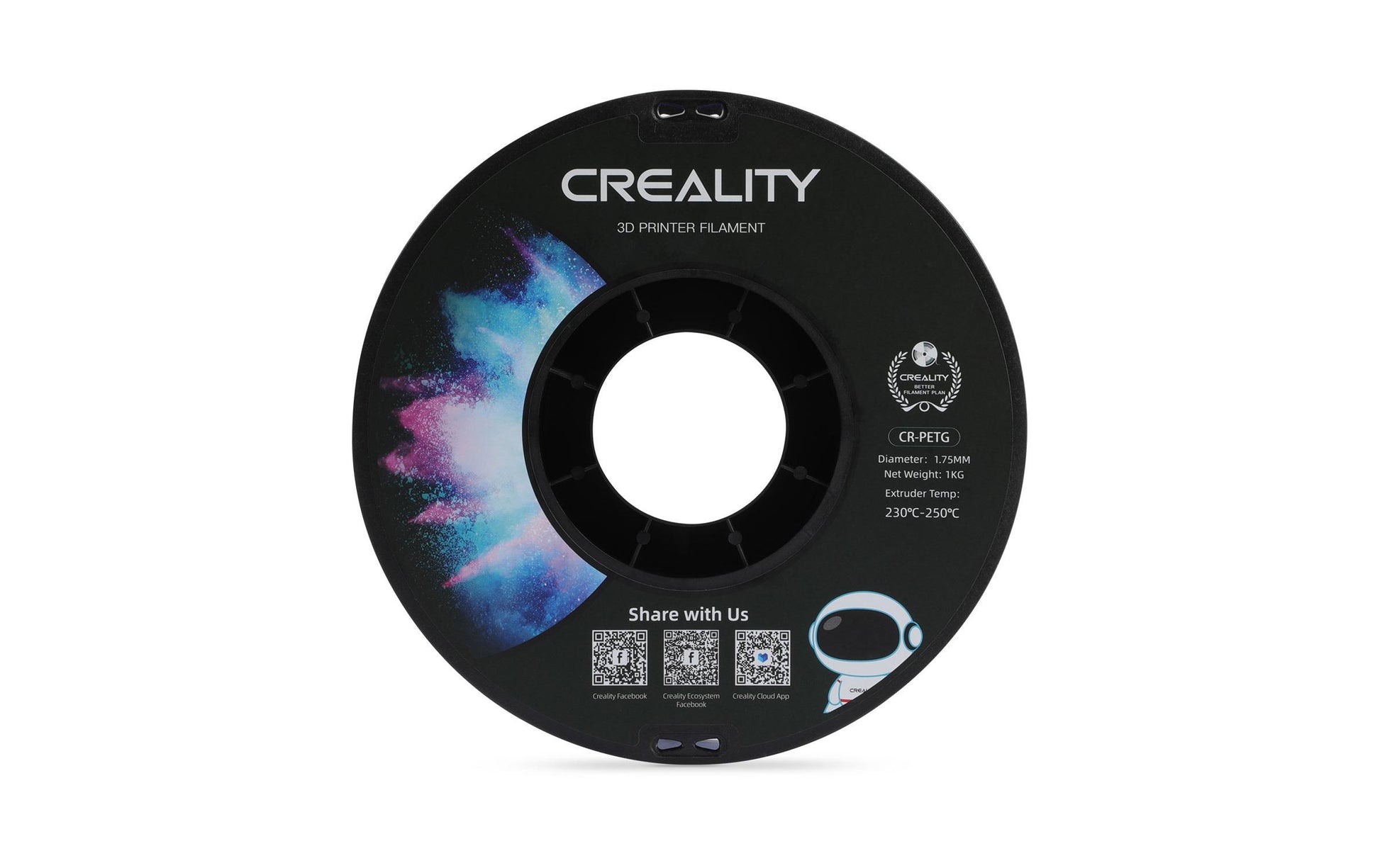 Creality 3D-Drucker-Filament PETG 1,75 mm Gelb, 1 kg – für Creality 3D, FDM-3D-Drucker