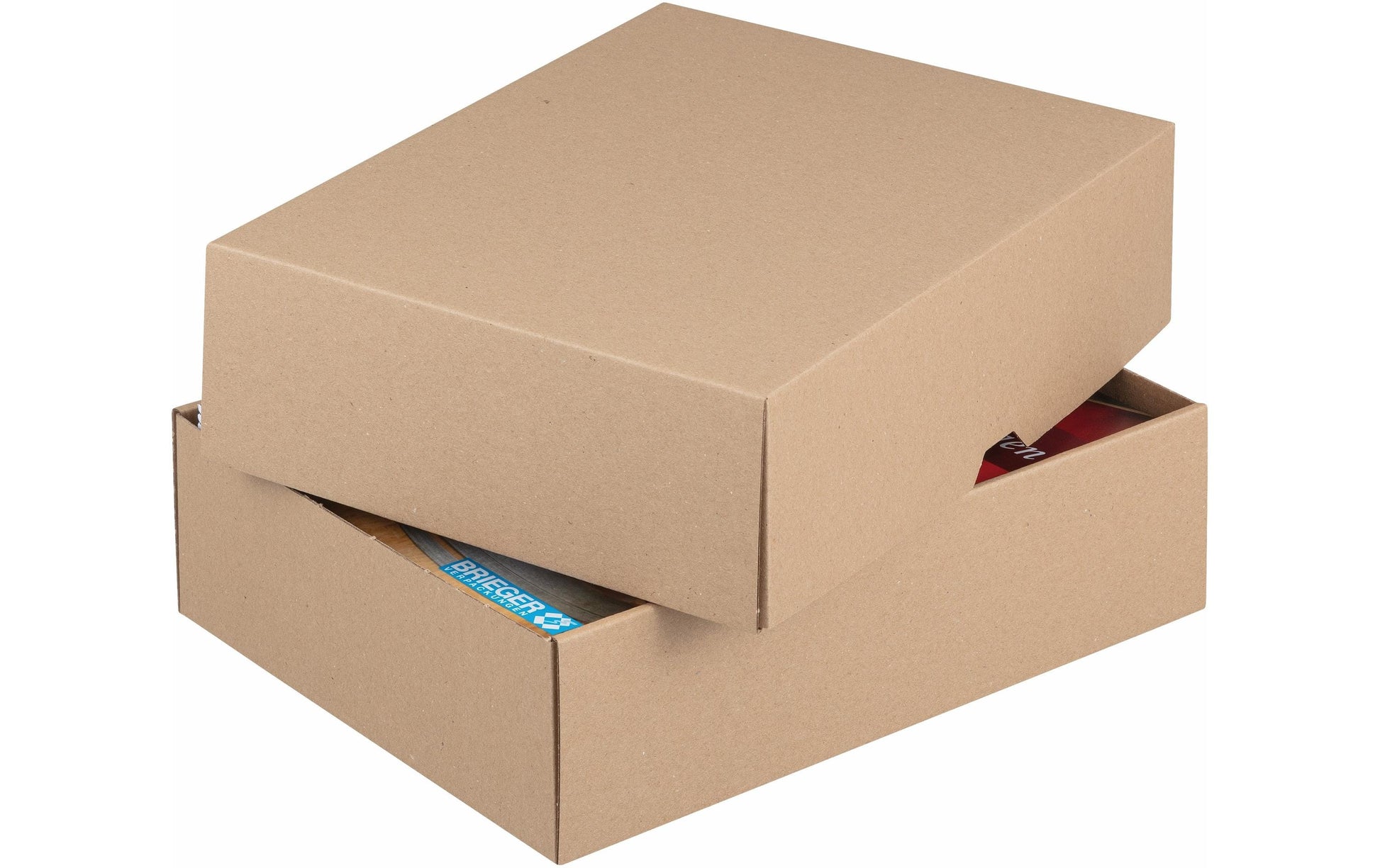 Brieger Stulpschachtel – 301 × 213 × 80 mm, braun – 1 Stk.