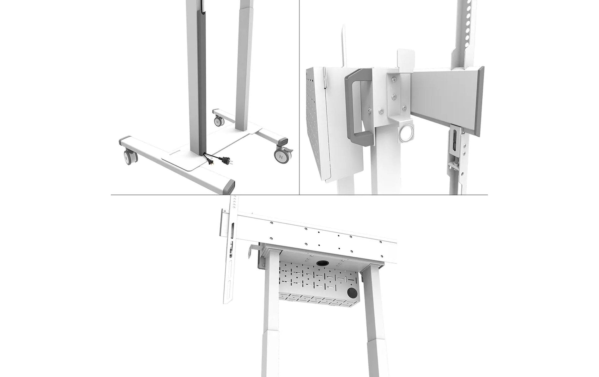 Neomounts FL55-875WH1 – Trolley, motorisiert, für 55–100″, VESA 100×100–800×600, bis 110 kg