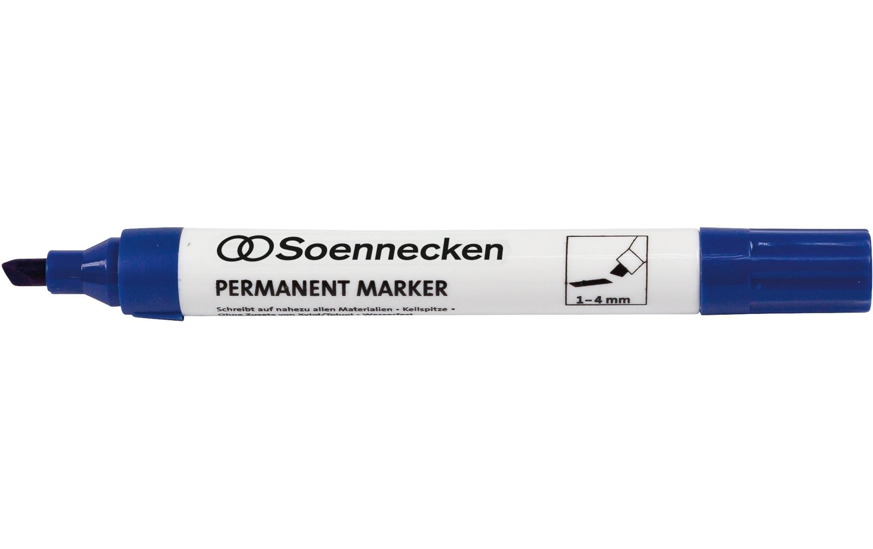 Soennecken Permanentmarker – Rundspitze 4 mm – Blau, 10er-Set