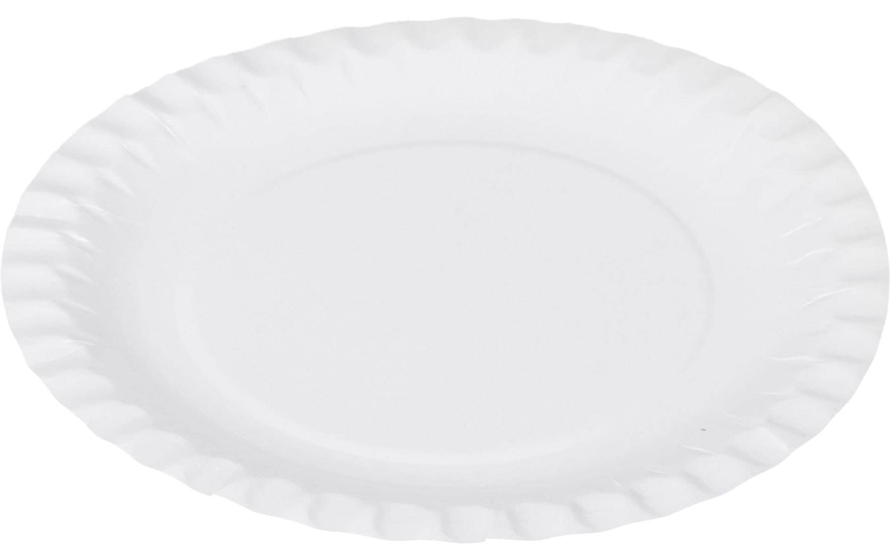 Elco Pappteller, Papier/Karton rund – Ø 23 cm, weiss – 100 Stk.