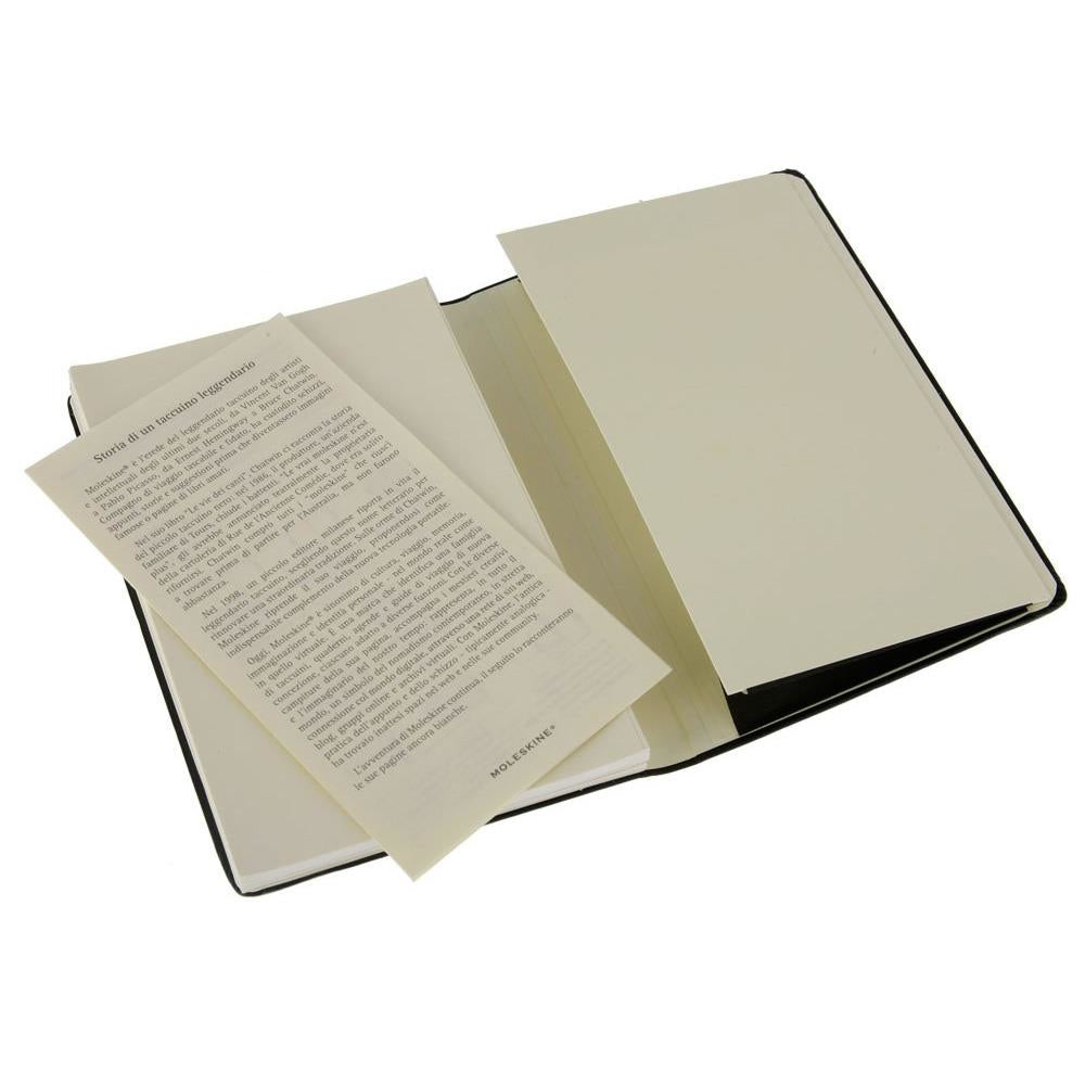 Moleskine Notizbuch, A5, liniert, Fadenheftung, Hardcover, 240 Seiten, 70 g/m² – schwarz