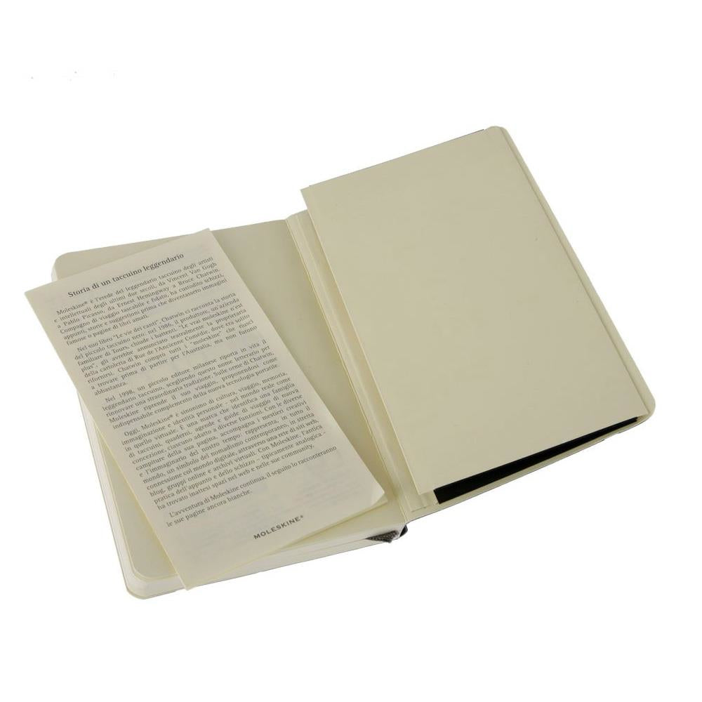 Moleskine Notizbuch A5, blanko, Fadenheftung, Softcover, 192 Seiten, 70 g/m² – schwarz