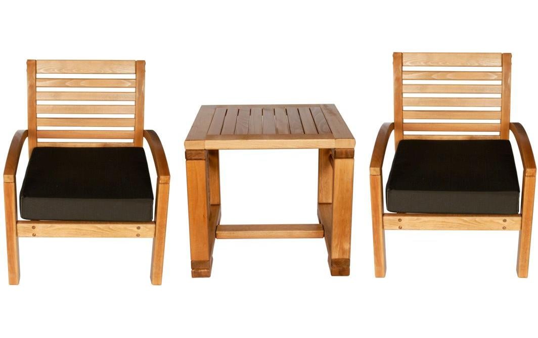 Innovesta Nina Balkonset – Buche, Hellbraun – inkl. 2 Sitzplätze, 1 Tisch