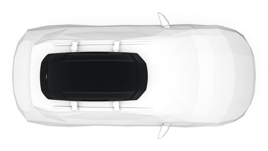 Thule Force 3 M – Hartschalen-Dachbox, 400 l, 81 × 44 × 175 cm, Schwarz