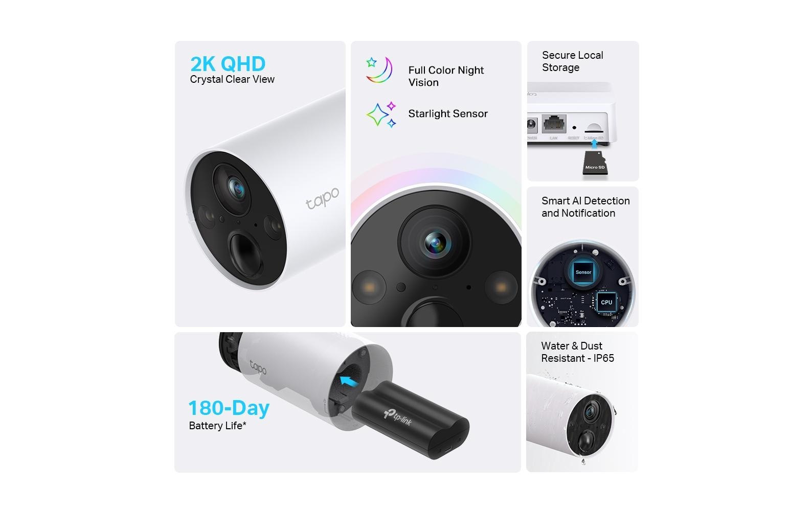 TP-Link Tapo C420S1 Überwachungskamera – 2560 × 1440 Pixel, Nachtsicht 15 m