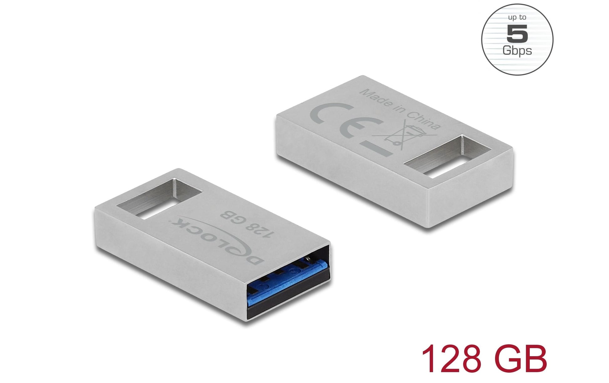 DeLOCK USB 3.2 Gen 1 Speicherstick – 128 GB, USB-A 3.2 Gen 1, 111 MB/s Lesen, Metallgehäuse