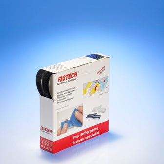 FASTECH Klettband – Kunststoff, 20 mm × 10 m, schwarz, 1 Stück